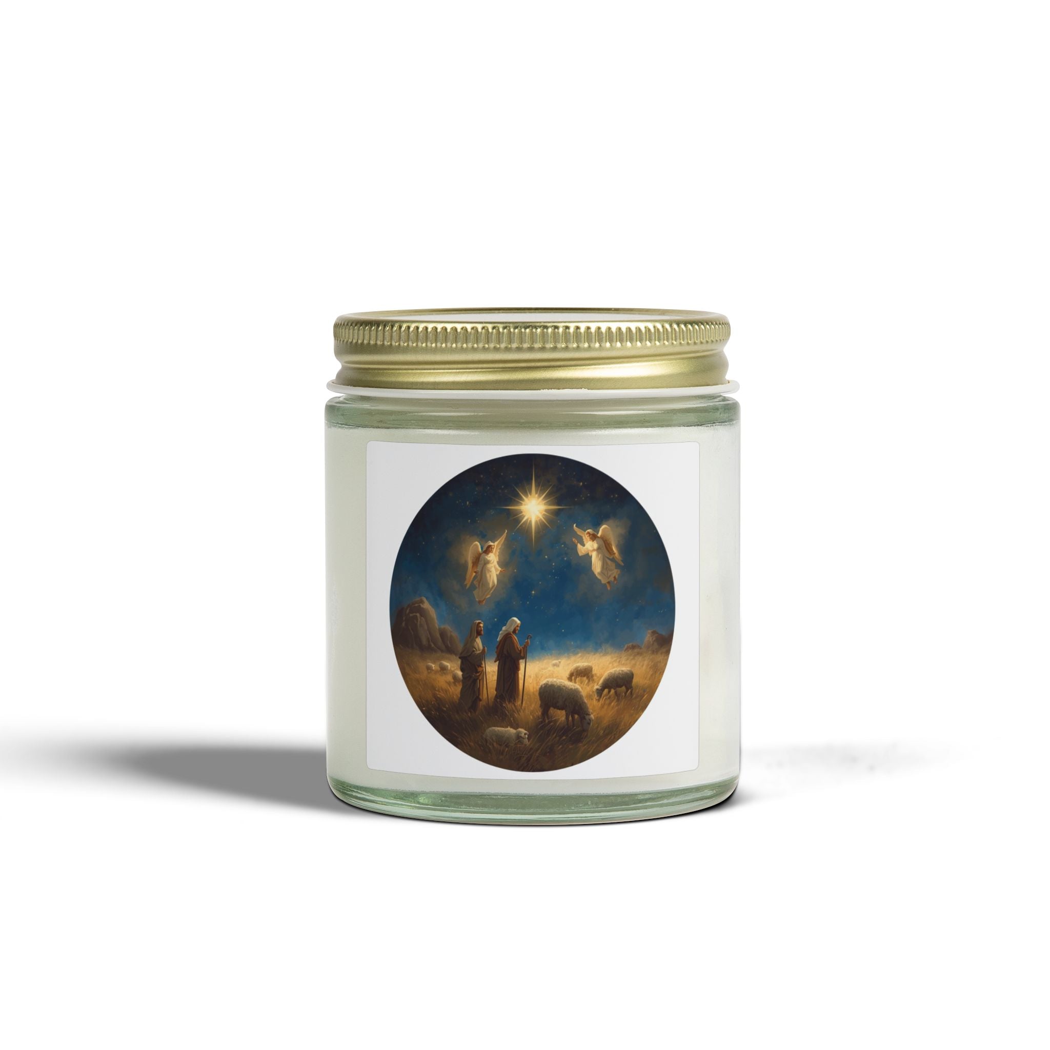 Nativity Night Candle — Shepherds & Star (4oz/9oz)