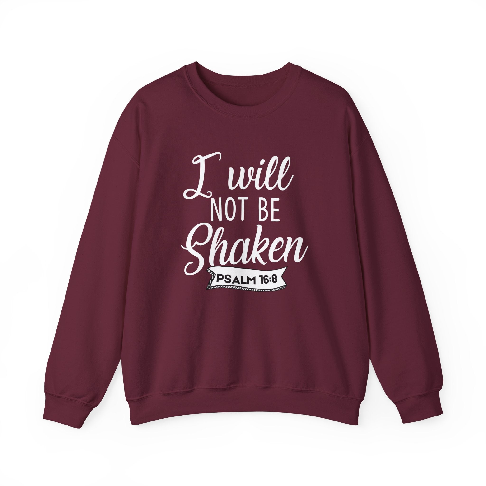 Unshaken Psalm 16:8 Sweatshirt - Premium Grit Edition