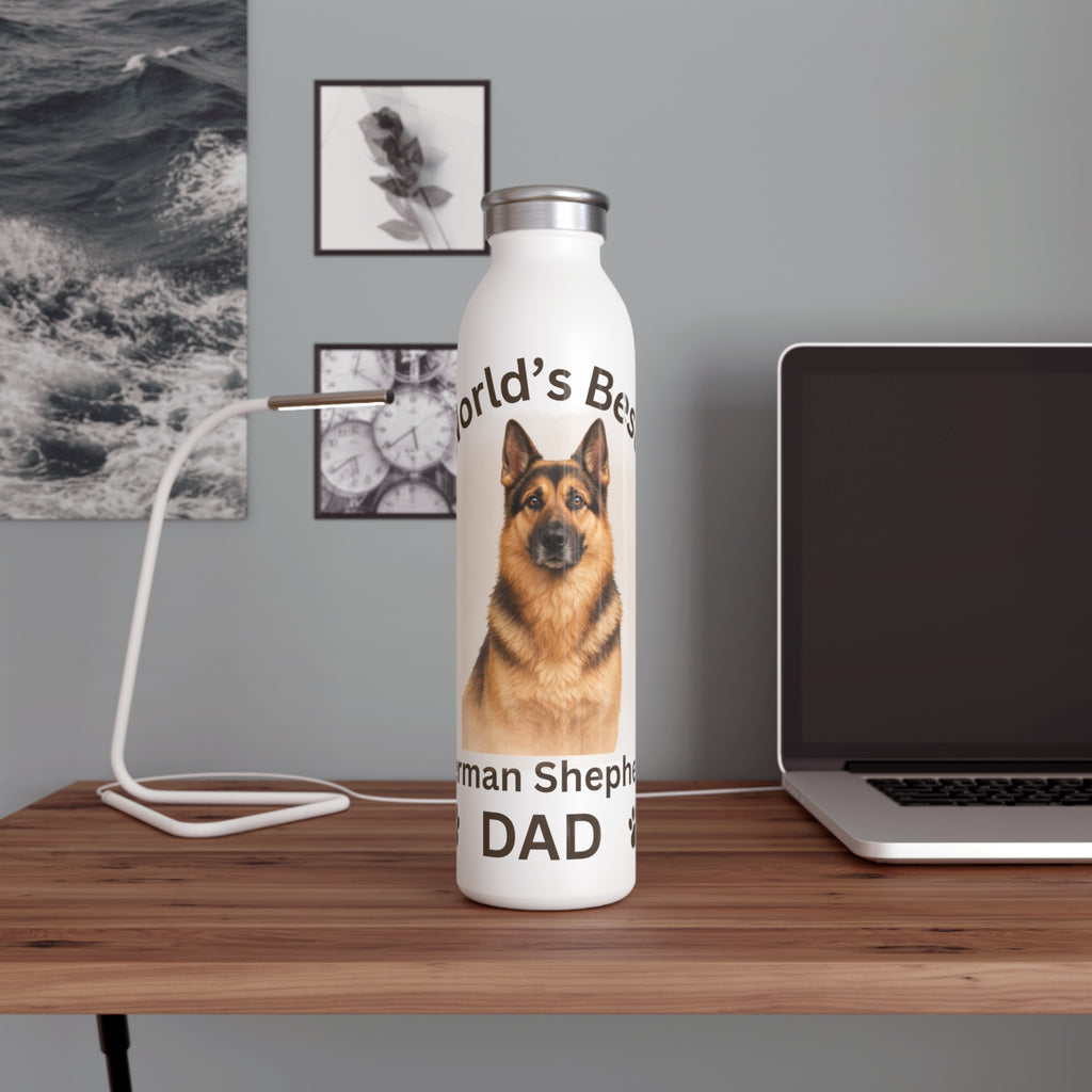 German Shepherd Dad - Premium Slim Stainless Water Bottle