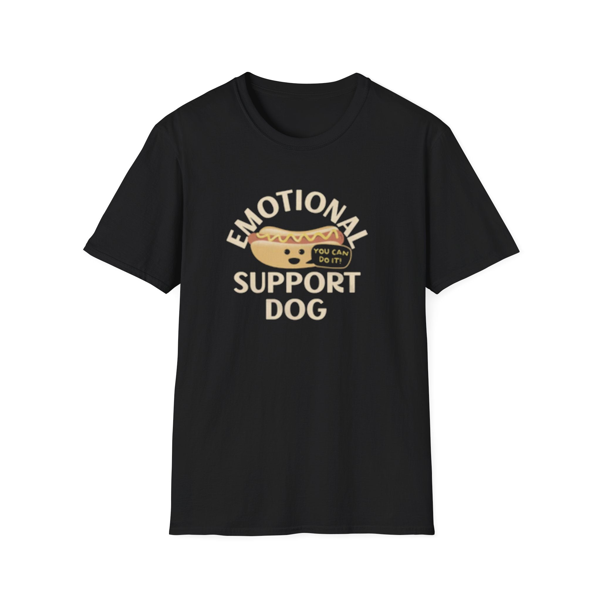 Emotional Support Dog Pun T-Shirt – Funny Hot Dog Humor Tee for Dog Lovers & Food Fans