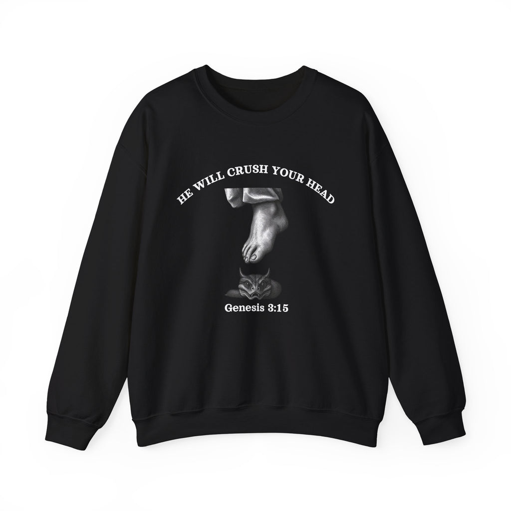 Genesis 3:15 - "He Will Crush Your Head" | Premium Heavyweight Sweatshirt