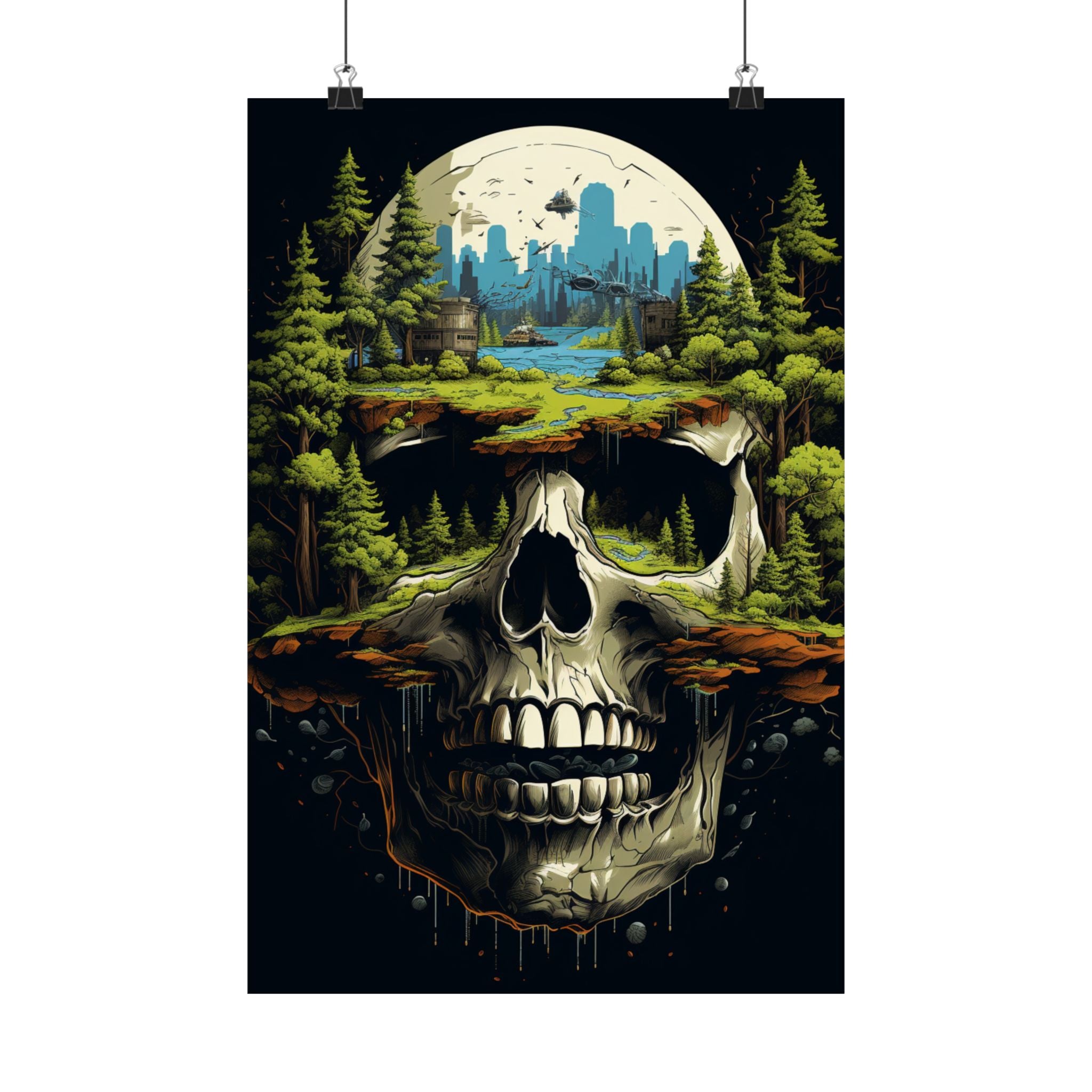 Skull of Two Worlds Premium Poster