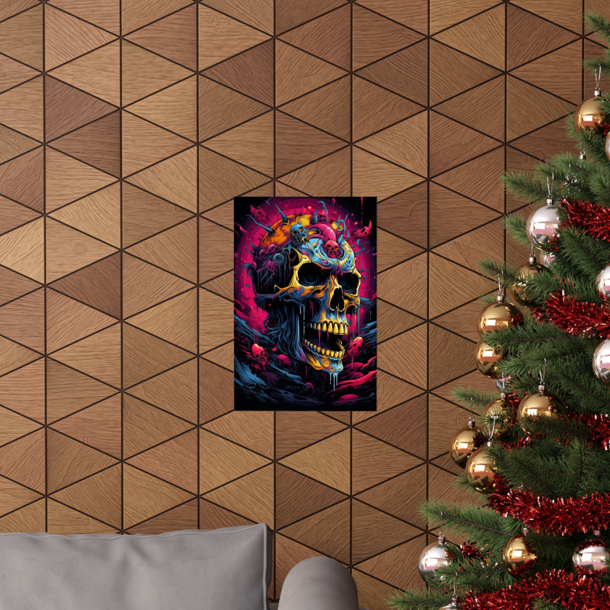 Eruption of Silence — Skull Art Poster