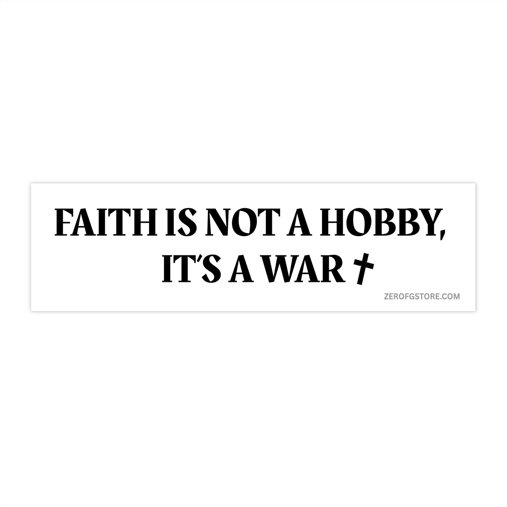 Zero FG — Defiant Christianity Weatherproof Vinyl Sticker (White)