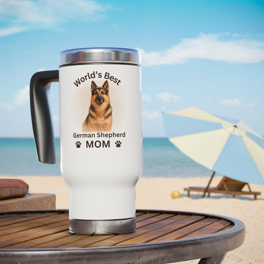 German Shepherd Mom - Premium 14oz Stainless Steel Travel Mug