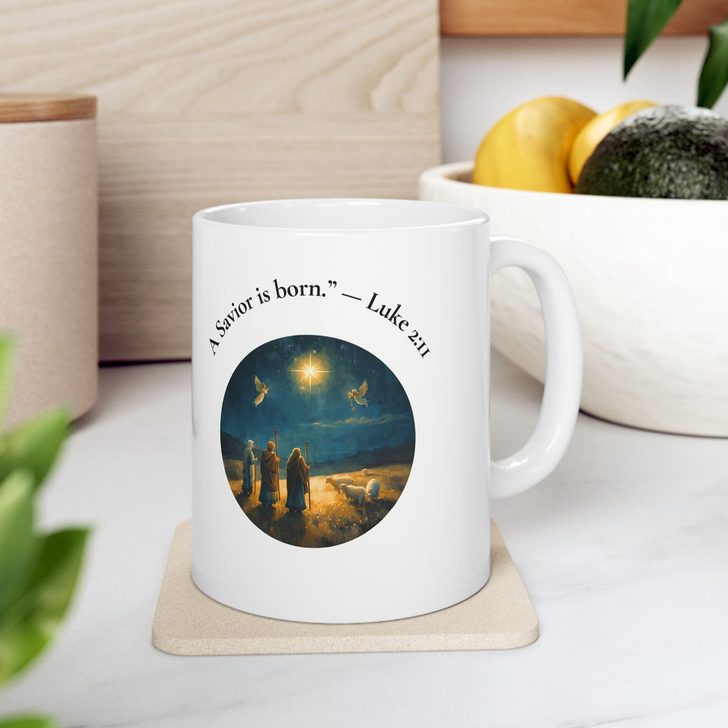 A Savior Is Born — Luke 2:11 Christmas Mug 11oz & 15oz