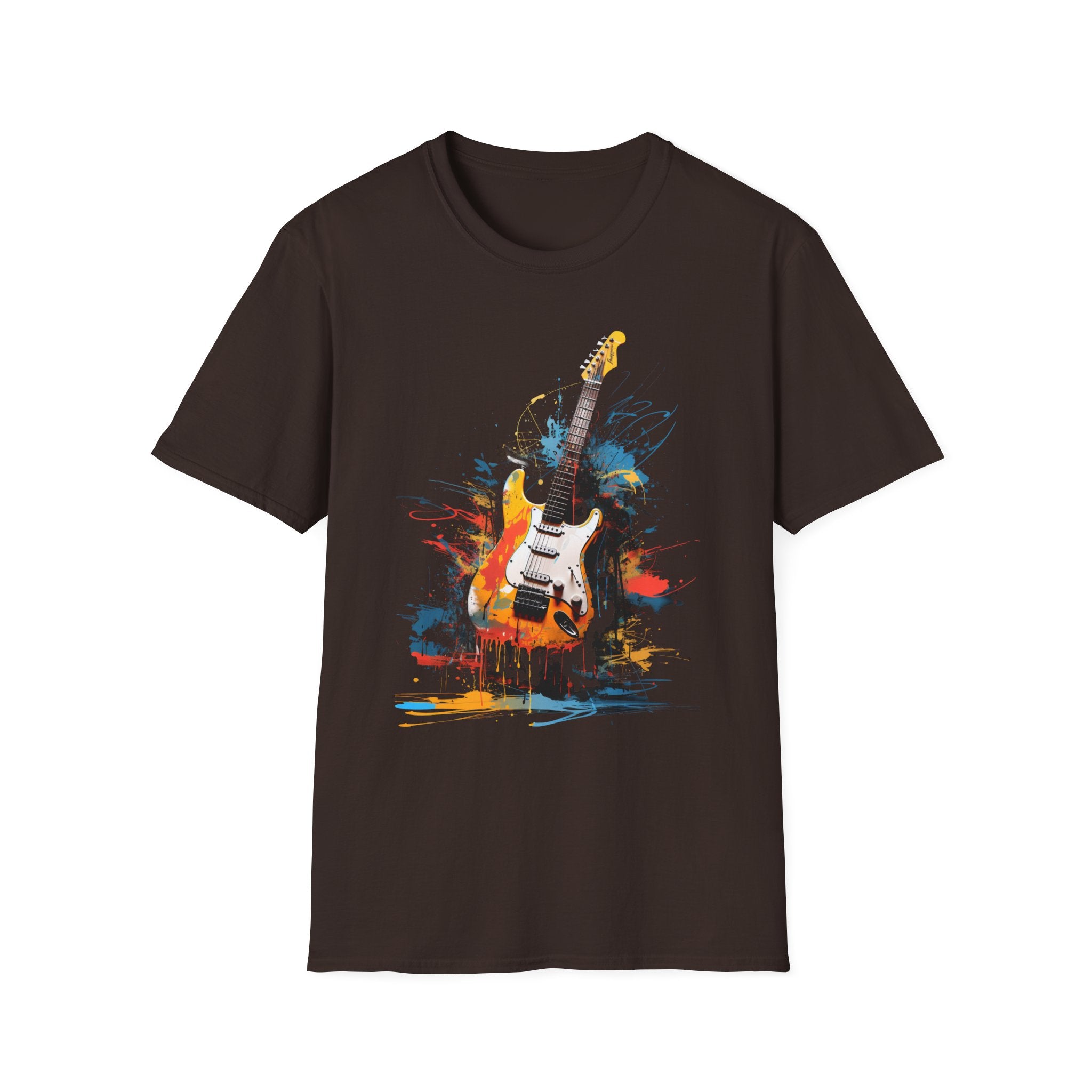 Electric Guitar Paint Splash T-Shirt