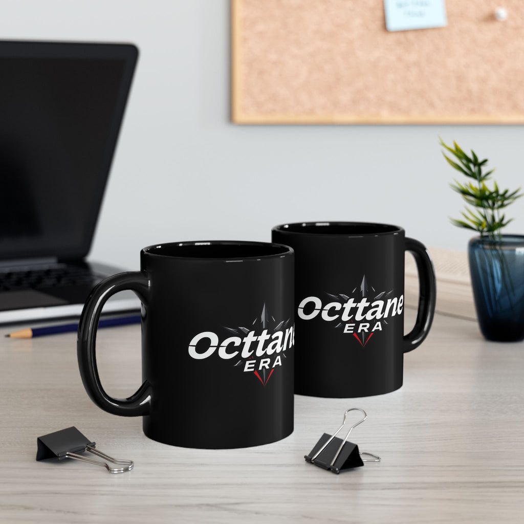 Black Mug for Coffee Lovers | Octane Era Design | Unique Gift for Car Enthusiasts, Birthday, Christmas, Fun Decor