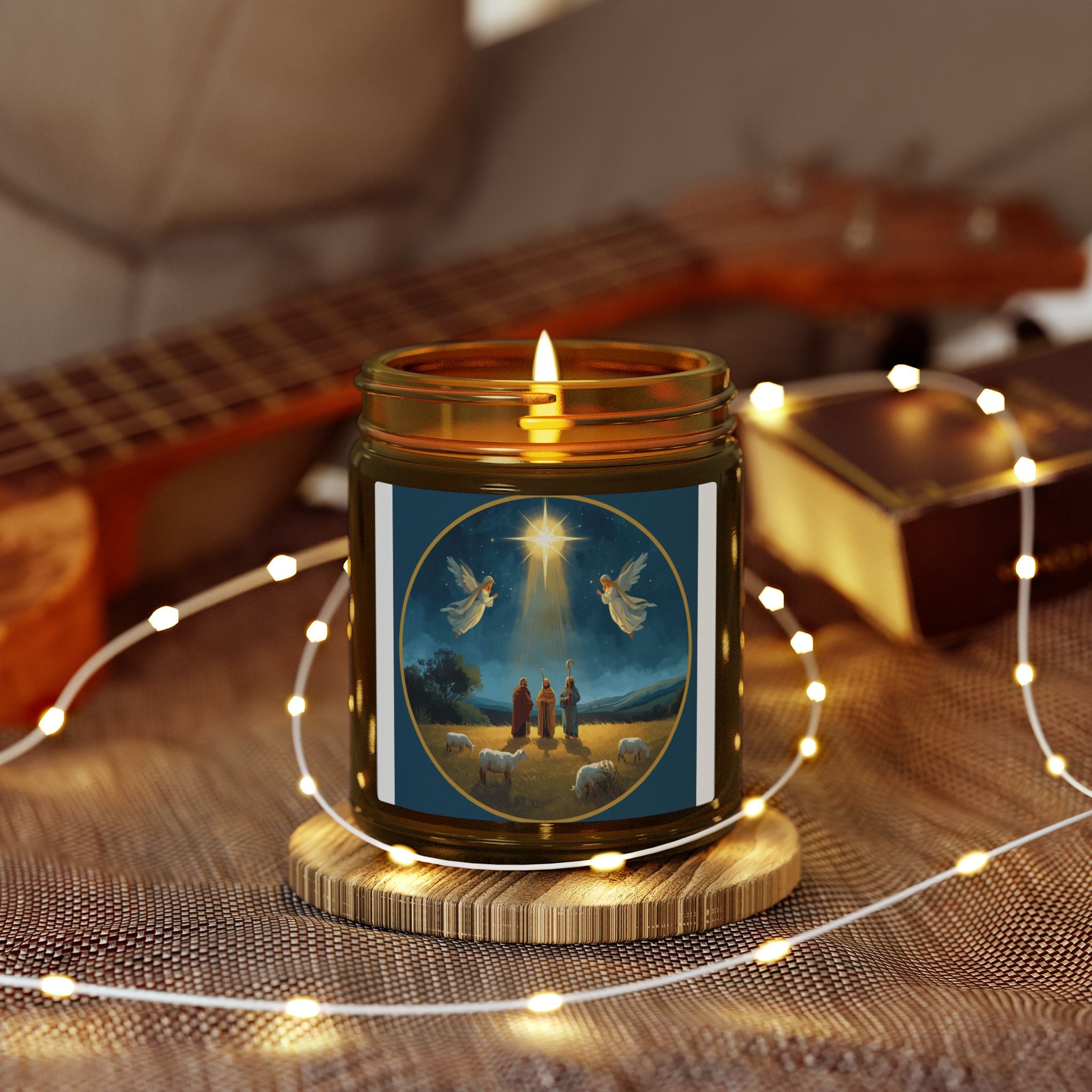 Holiday Scented Candle — Nativity Star Design (4oz & 9oz)