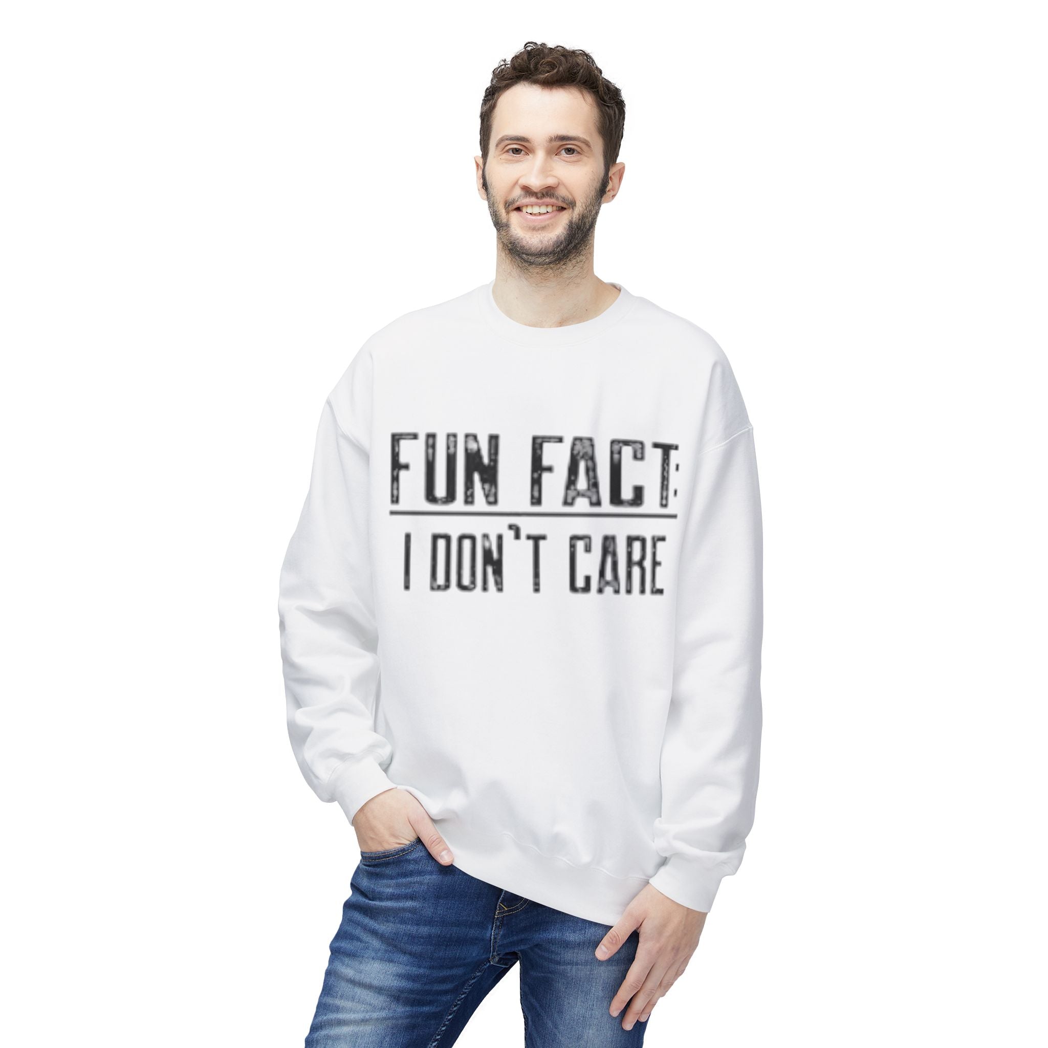 Fun Fact: I Don’t Care Sweatshirt – Sarcastic Graphic Pullover