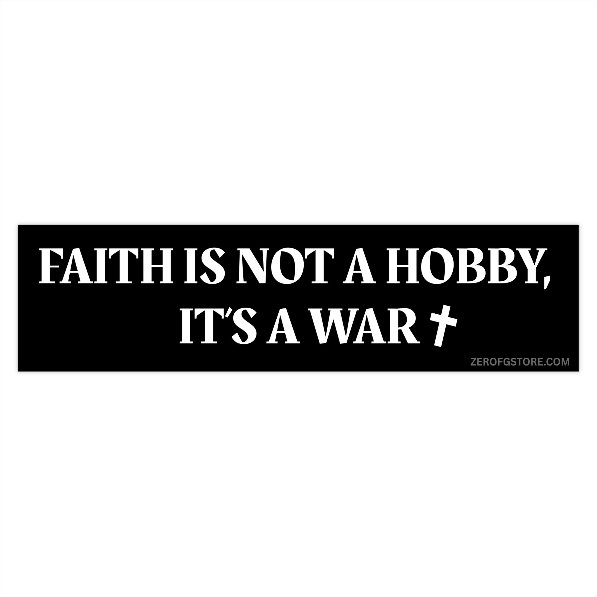 Zero FG — Defiant Christianity Weatherproof Vinyl Sticker (Black)