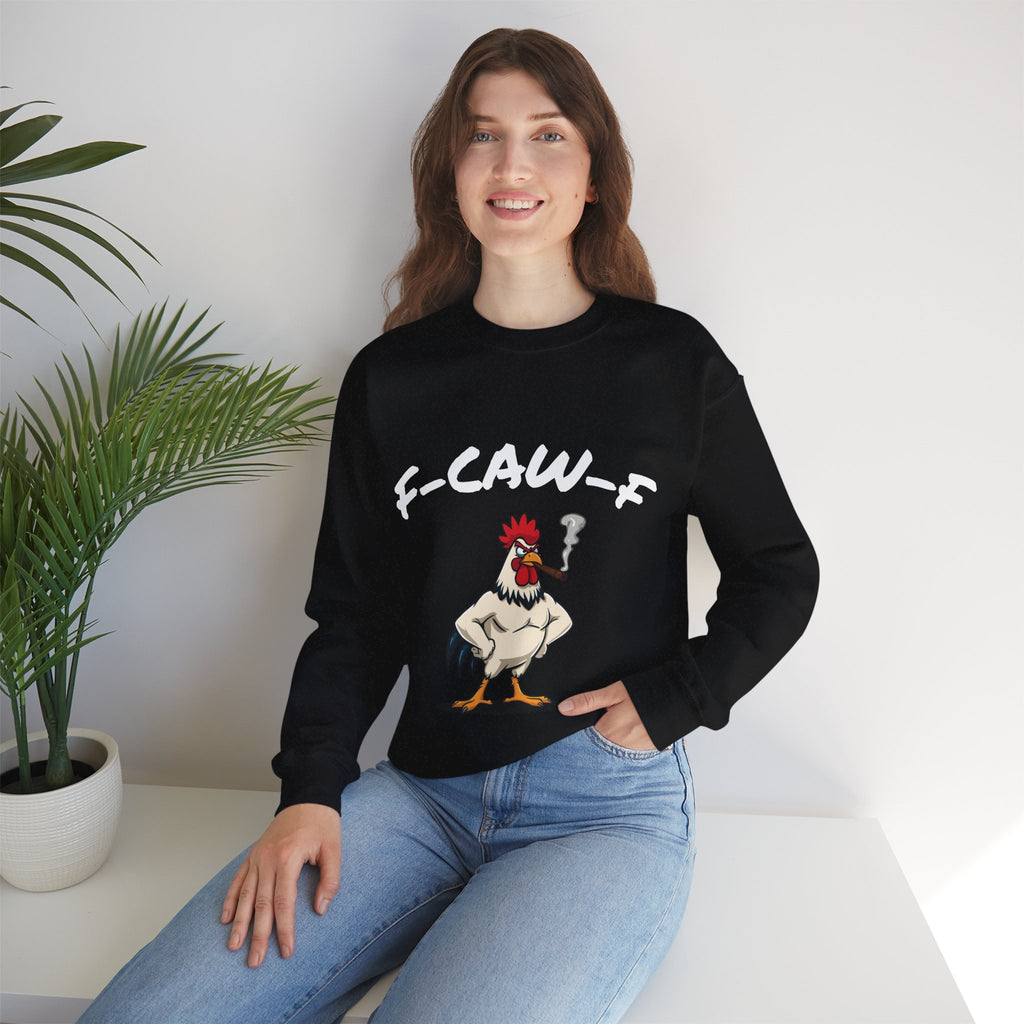 F-CAW-F Rooster Sweatshirt – Funny Angry Rooster with Cigar
