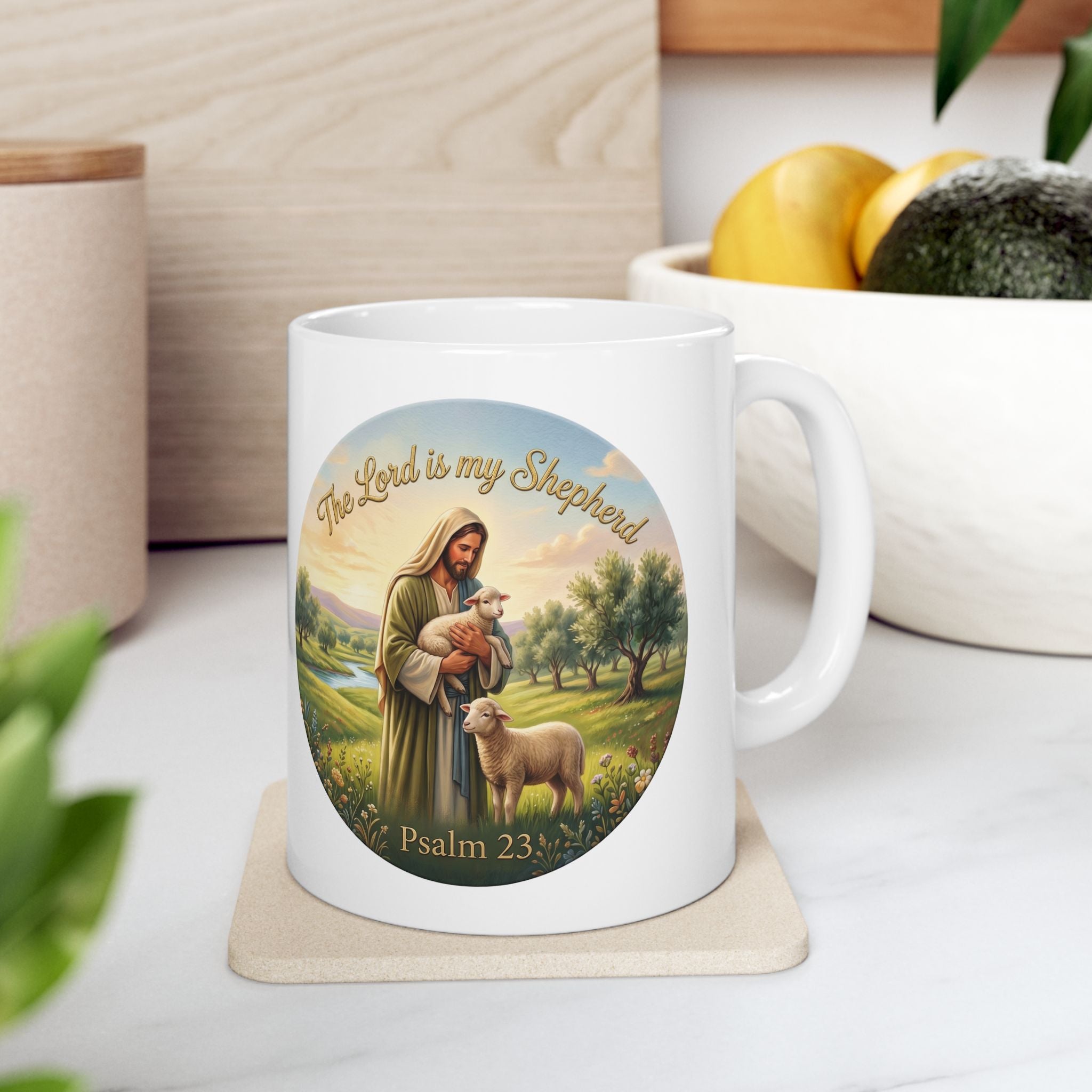 The Lord Is My Shepherd Christian Mug - Psalm 23 Faith Gift