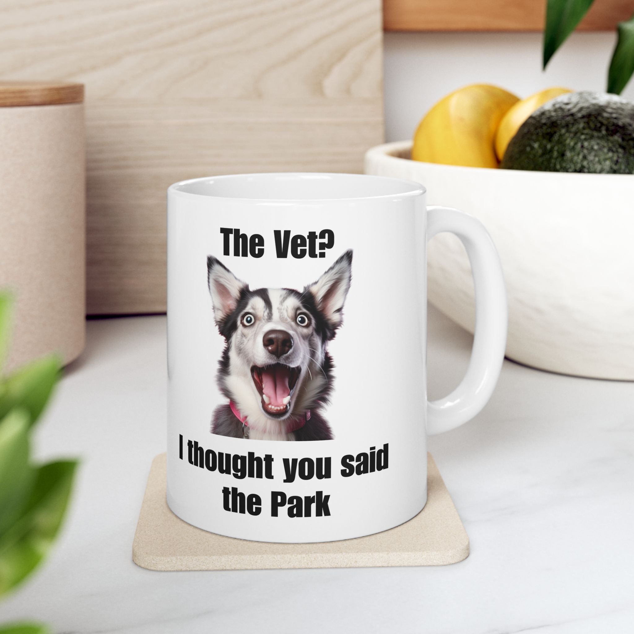 "The Vet? I Thought You Said the Park" Funny Husky Mug