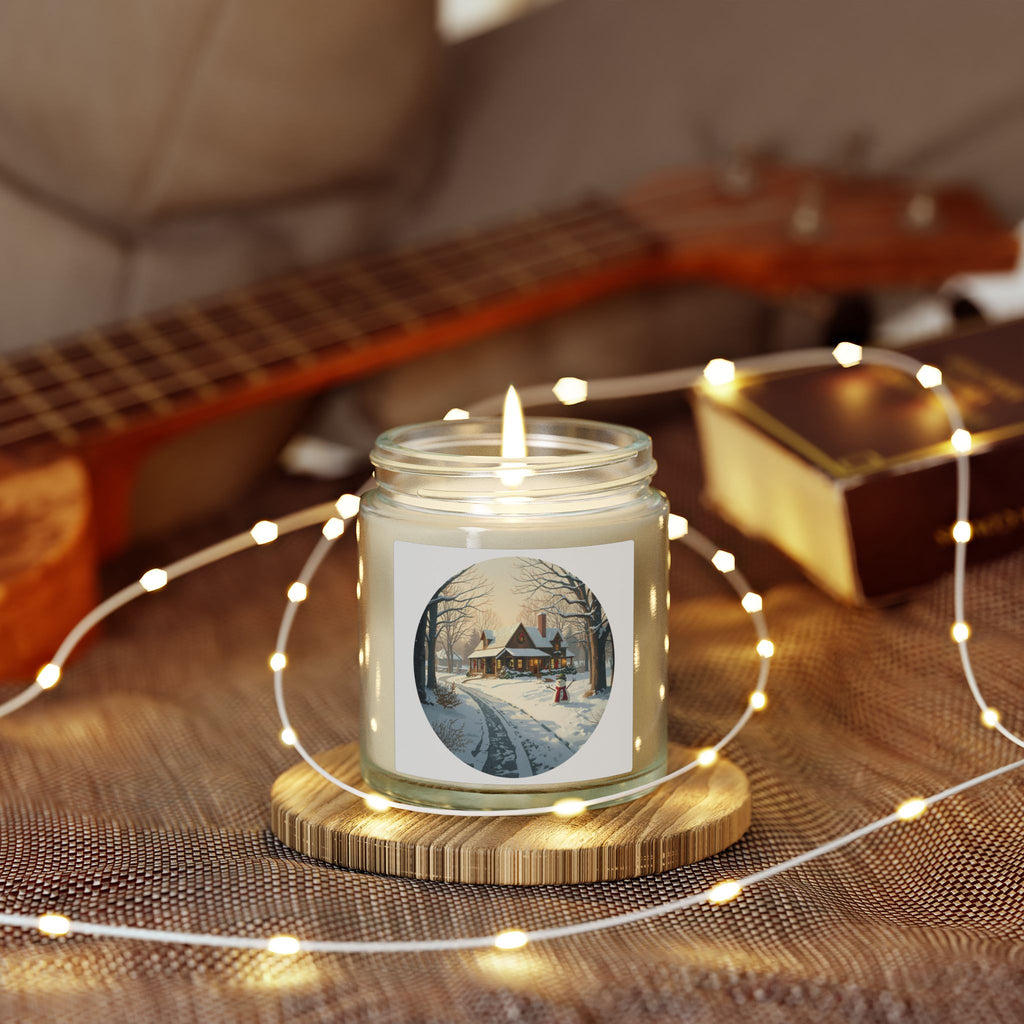 Winter Cottage Candle — Cozy Holiday Glow (4oz/9oz)