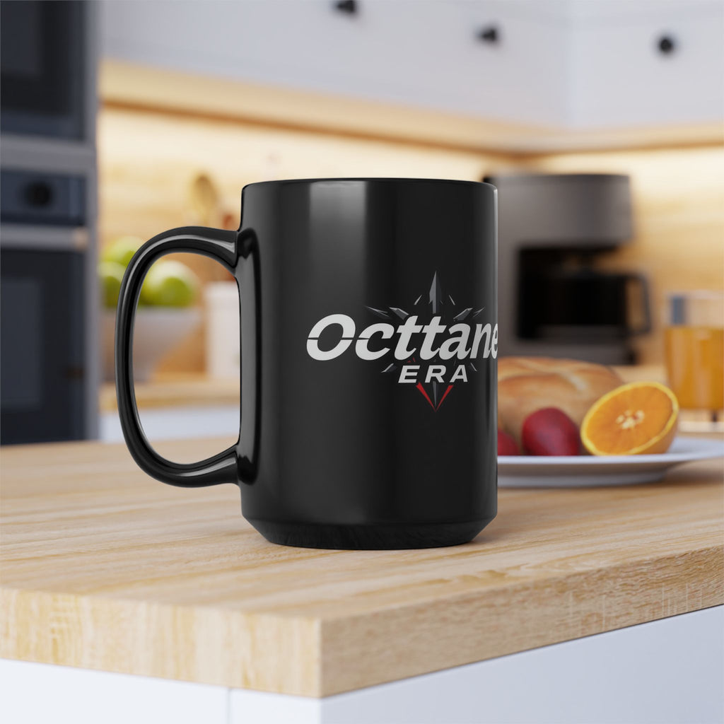 Black Mug for Coffee Lovers | Octane Era Design | Unique Gift for Car Enthusiasts, Birthday, Christmas, Fun Decor