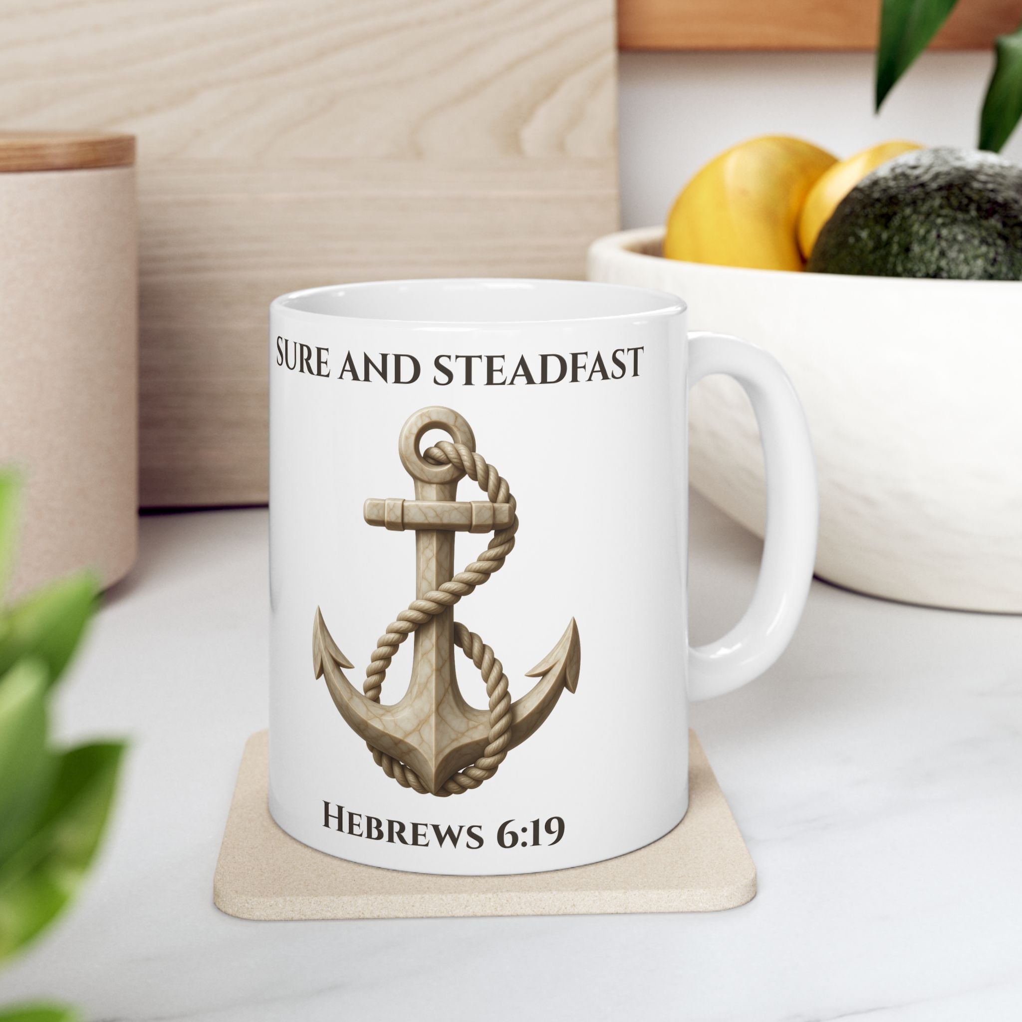 Ivory Anchor of the Soul | Premium Hebrews 6:19 Mug