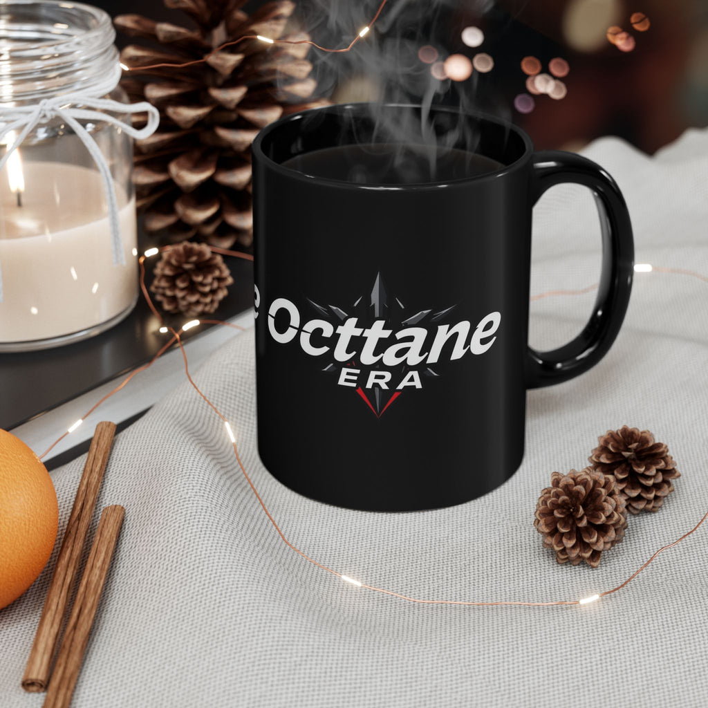 Black Mug for Coffee Lovers | Octane Era Design | Unique Gift for Car Enthusiasts, Birthday, Christmas, Fun Decor