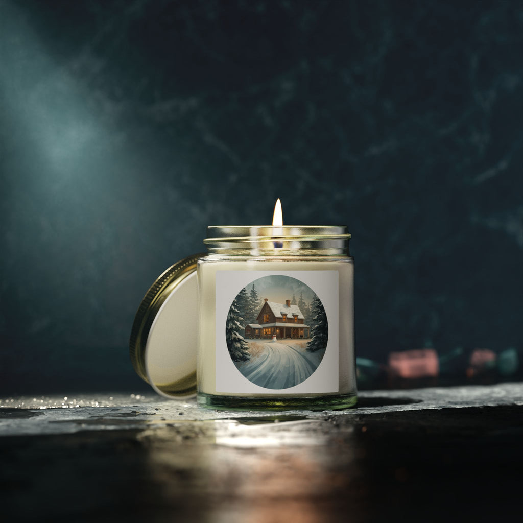 Winter Cottage Candle — Holiday Jar (4oz & 9oz)