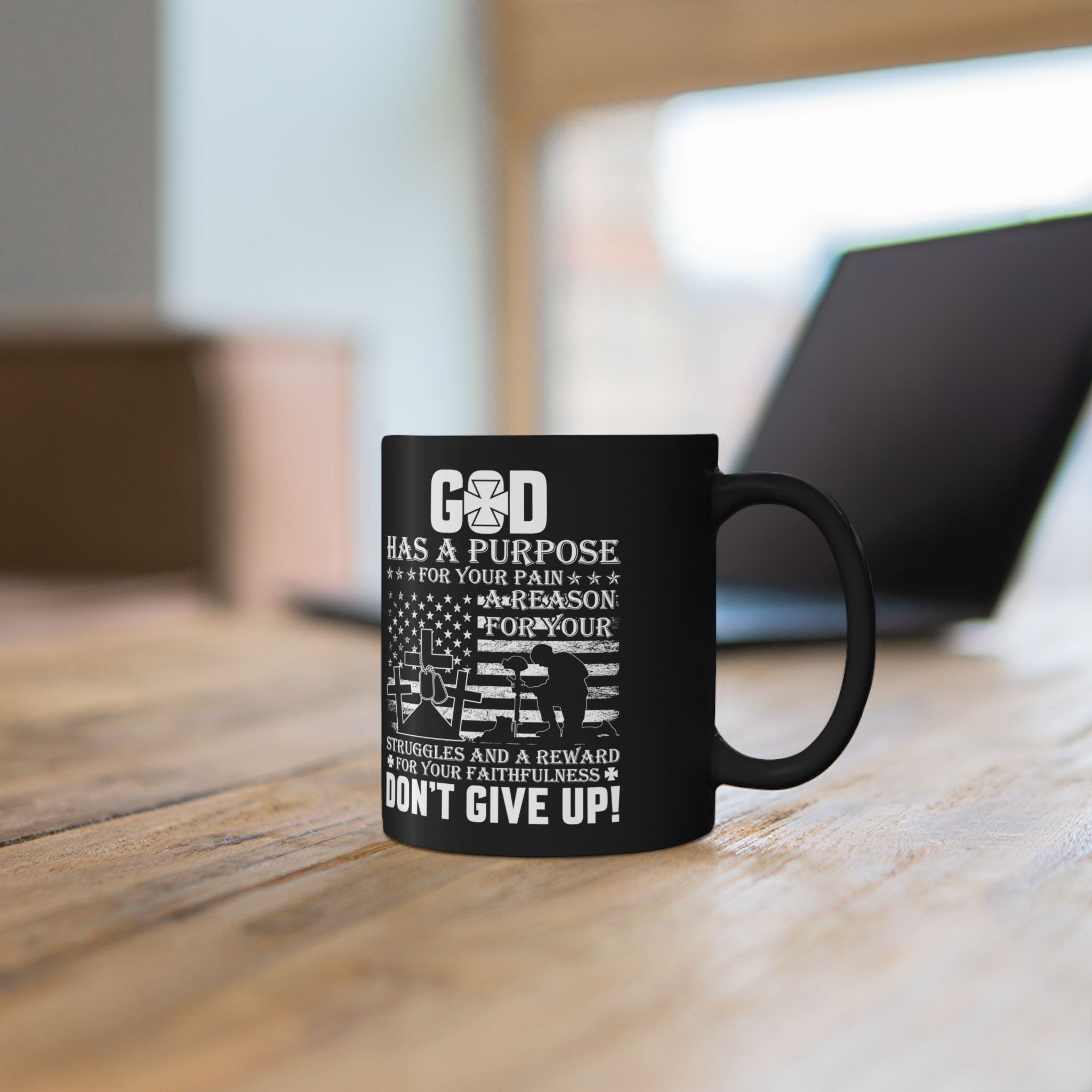 God Is With Us | The Patriotic American Flag Mug