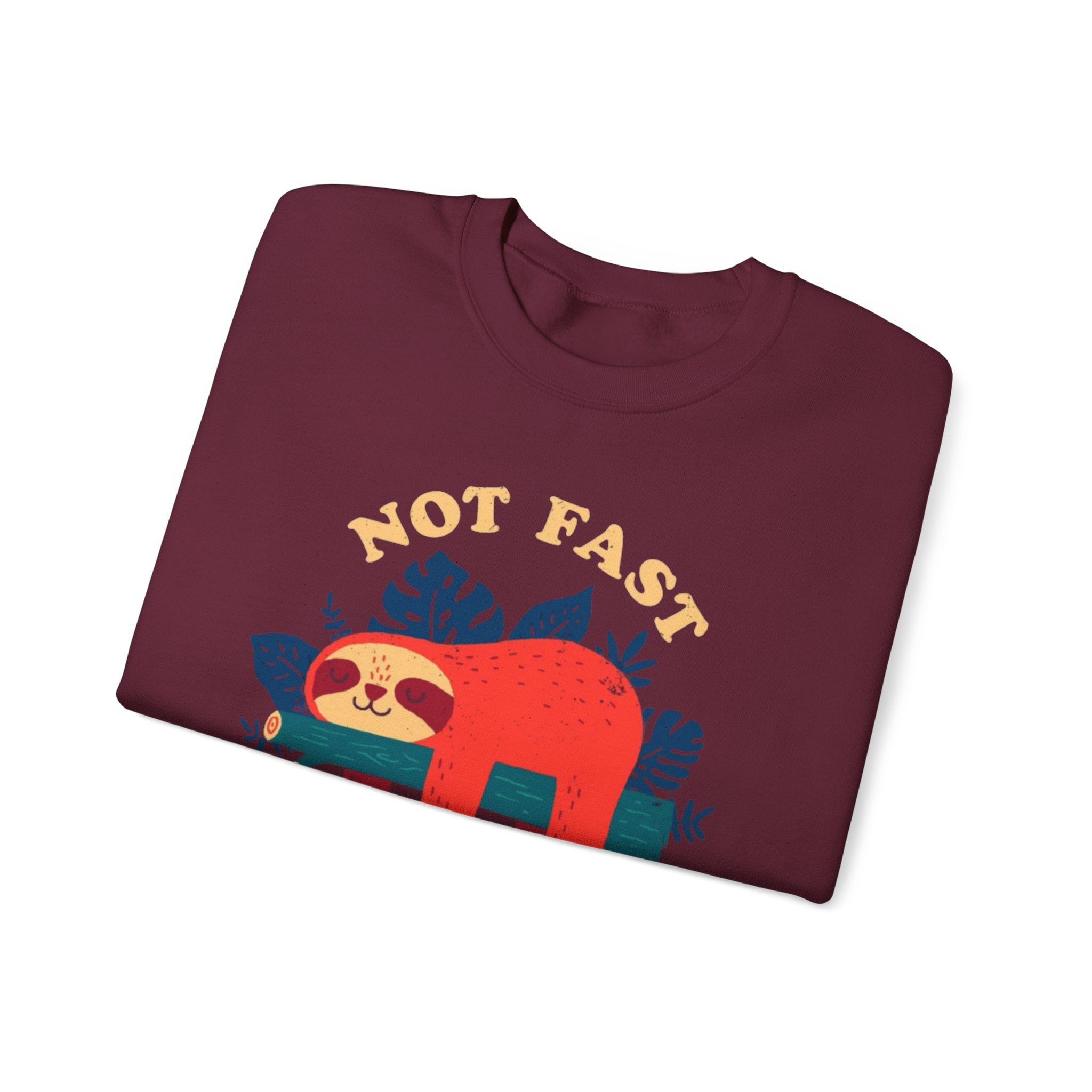 Not Fast Not Furious Sloth Sweatshirt – Cozy Funny Graphic Pullover for Everyday Comfort