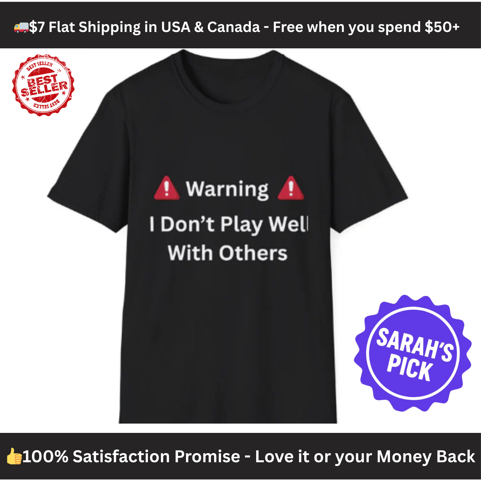 Warning Tee (Dark)