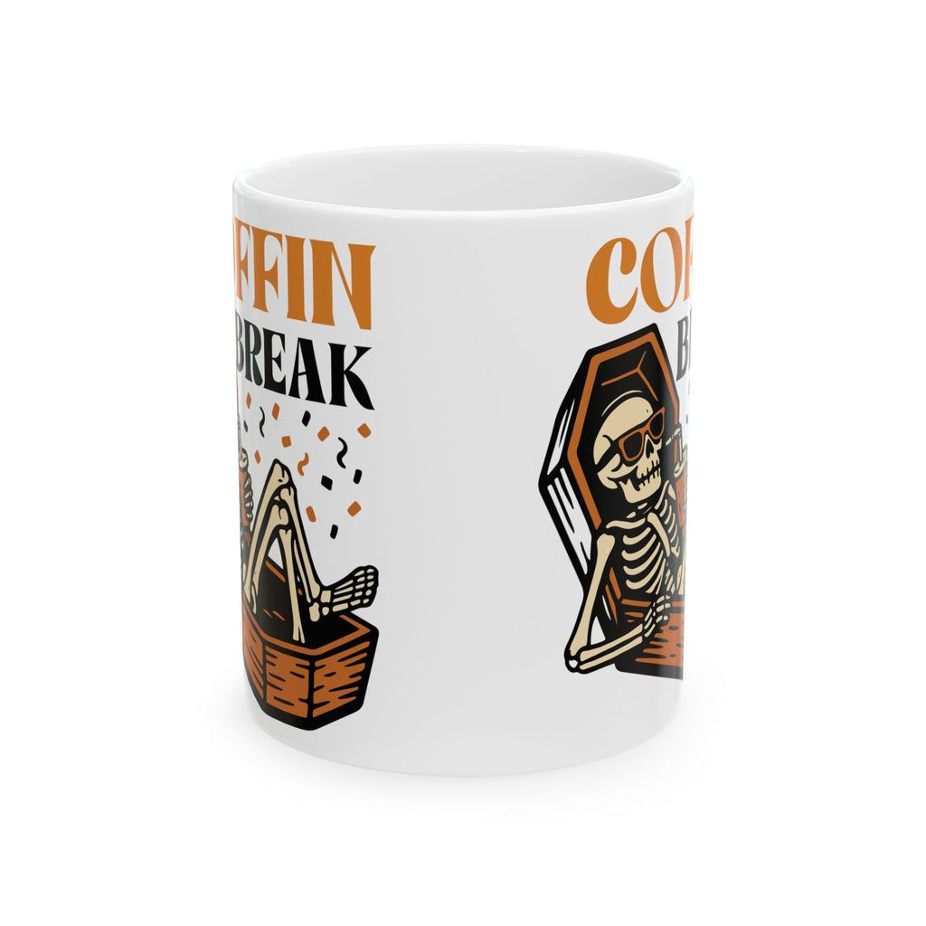 Spooky Skeleton Coffee Mug - Coffin Break Design