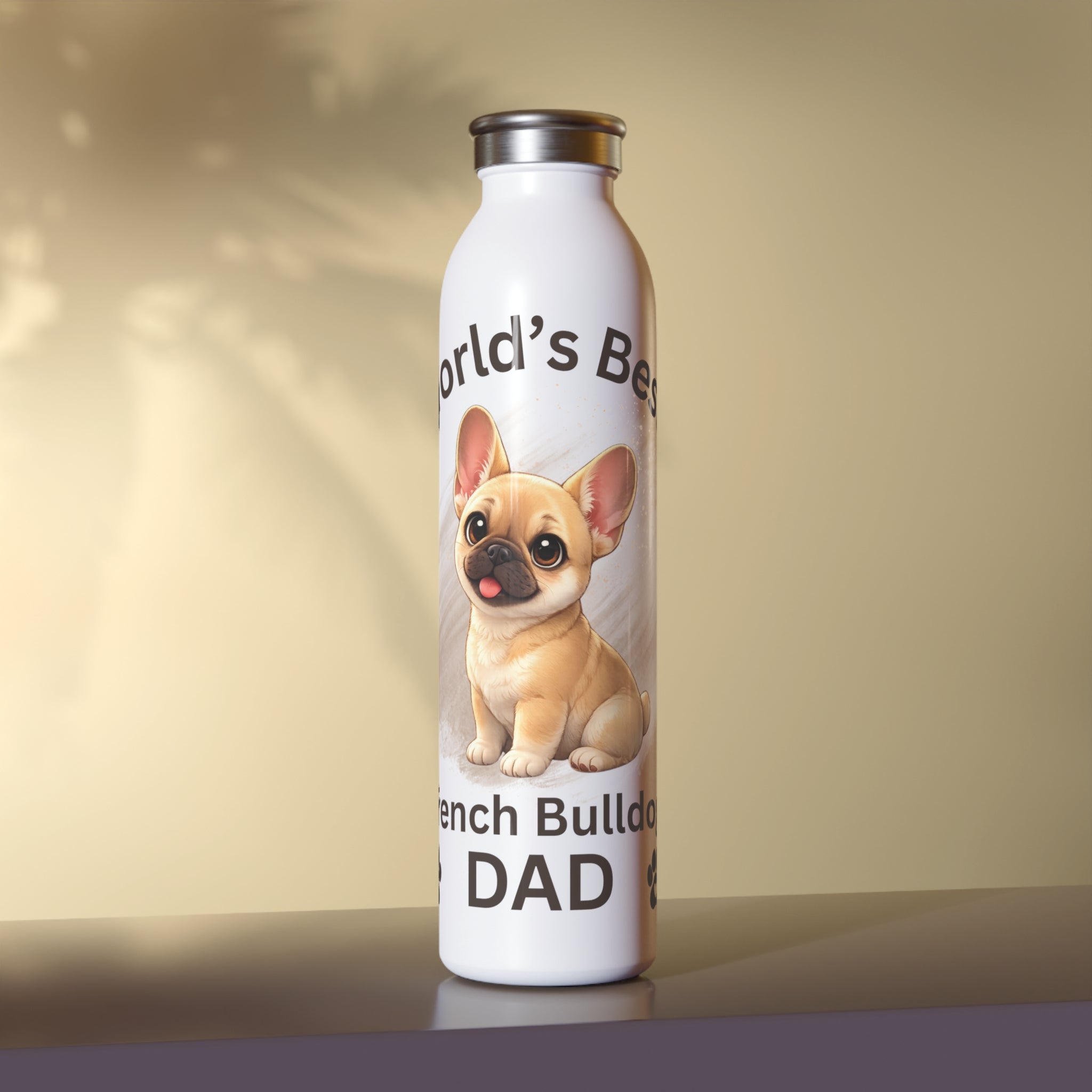 World’s Best French Bulldog Dad Water Bottle – Reusable Stainless Bottle