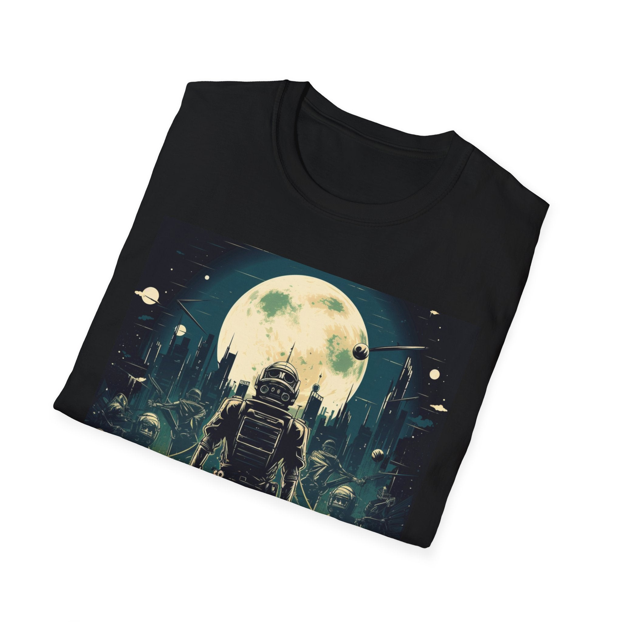 Astronaut Moonscape T-Shirt — Retro Sci‑Fi Space Explorer Tee