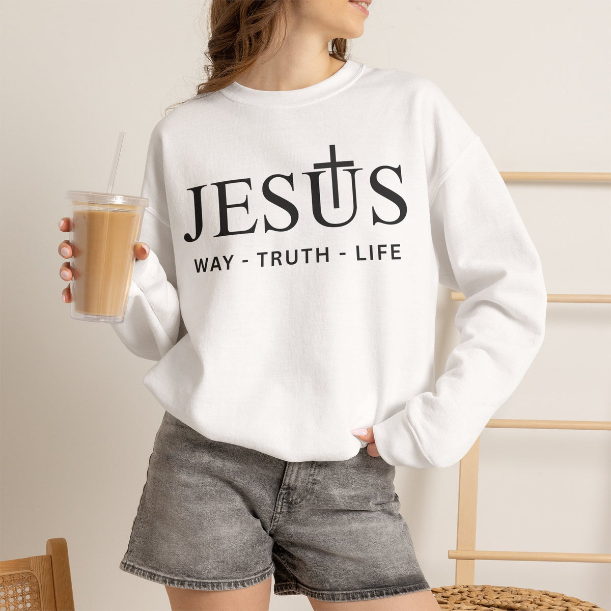Jesus Way Truth Life Crewneck Sweatshirt | Zero FG