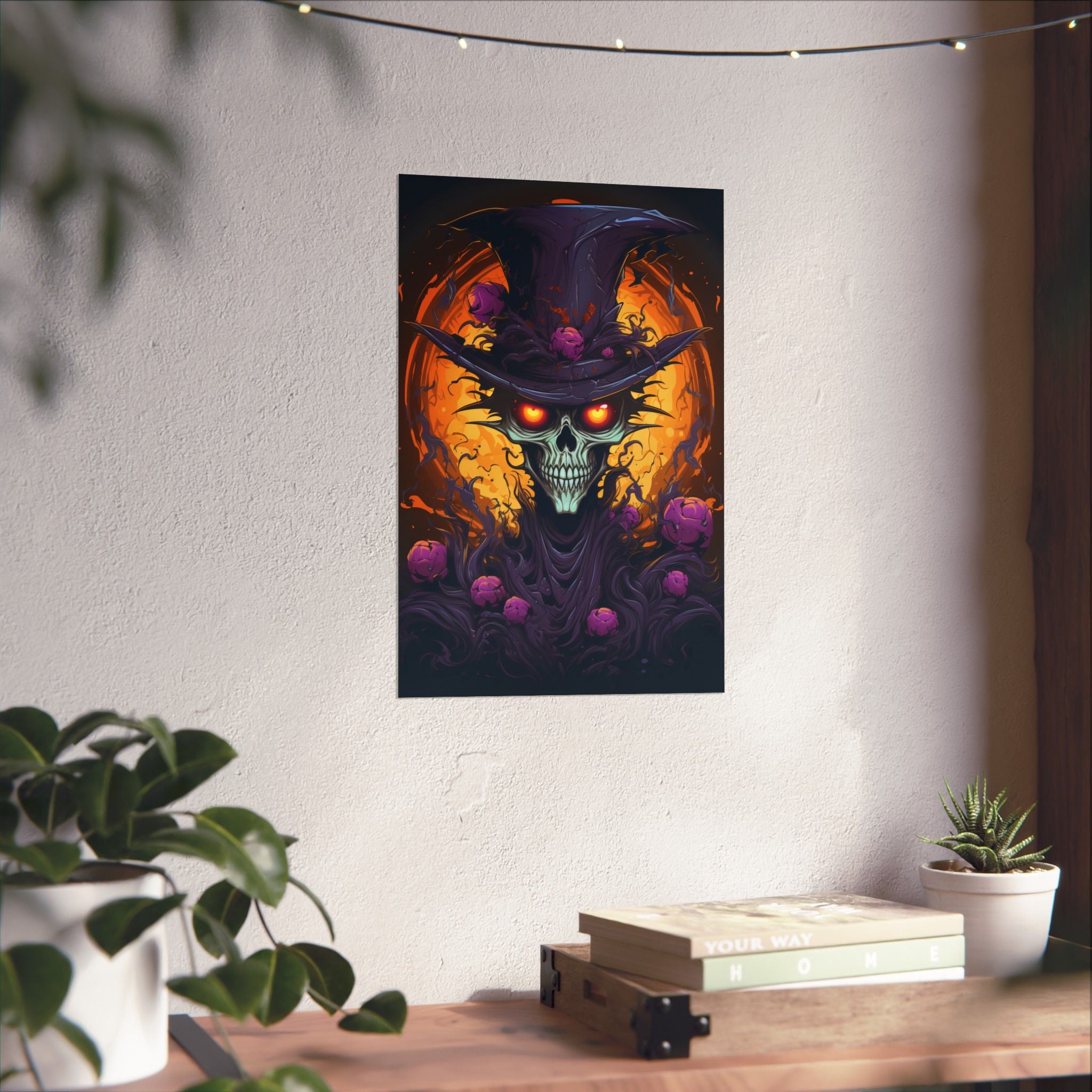 The Grinning Watcher — Matte Vertical Horror Art Print