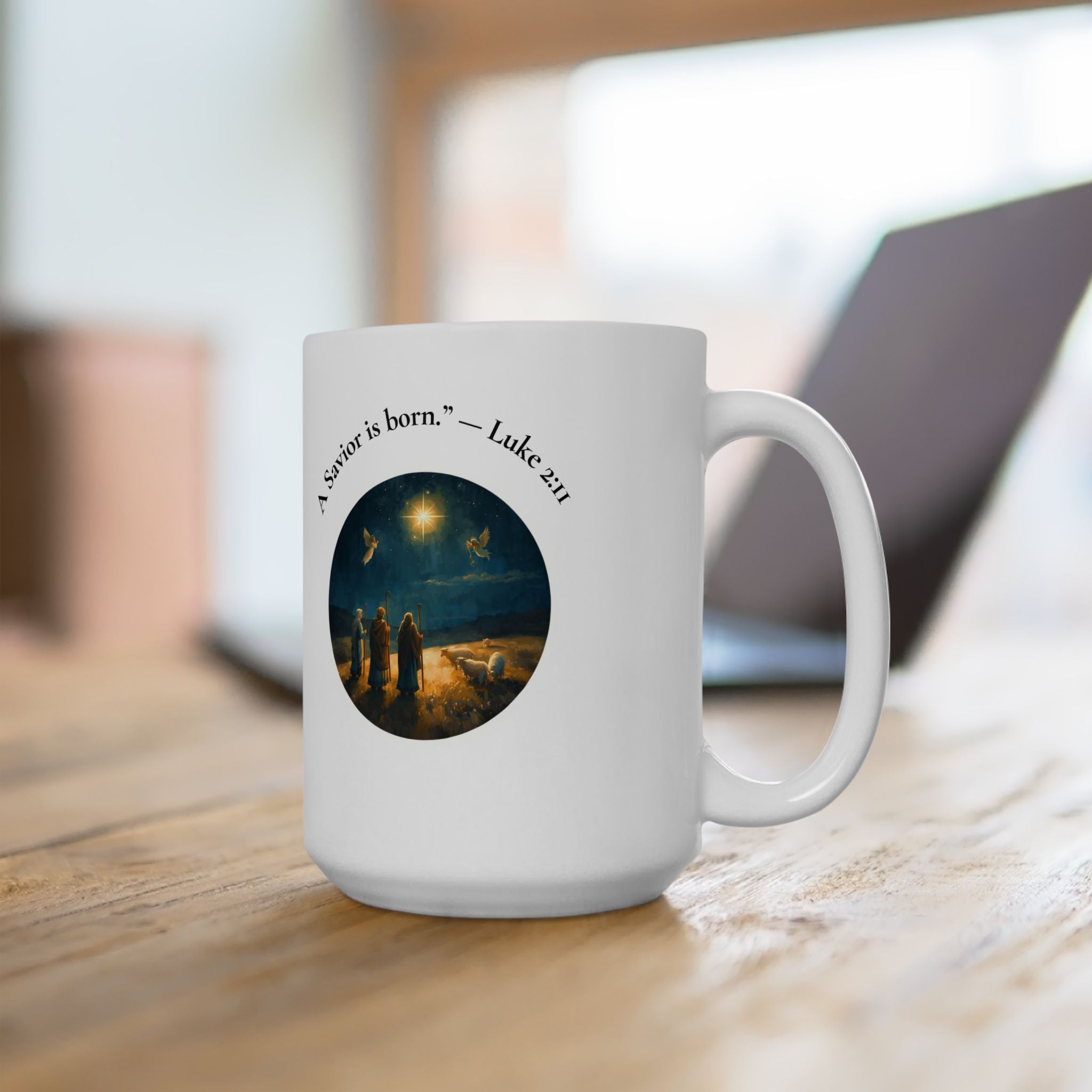 A Savior Is Born — Luke 2:11 Christmas Mug 11oz & 15oz