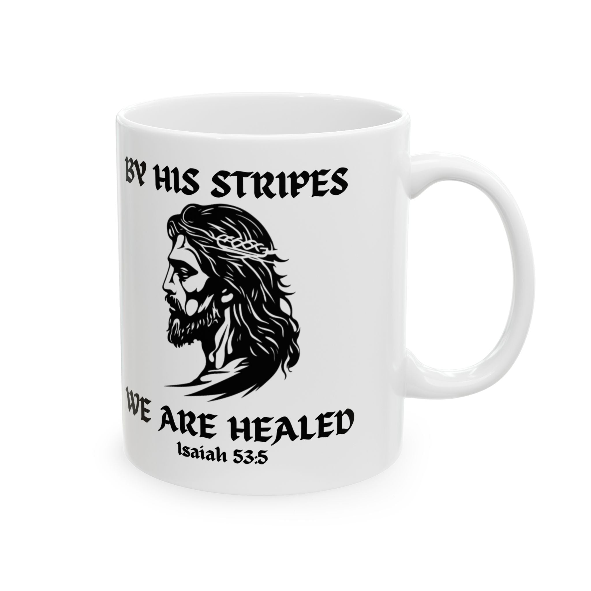 By His Stripes — Premium 15oz Warrior Mug