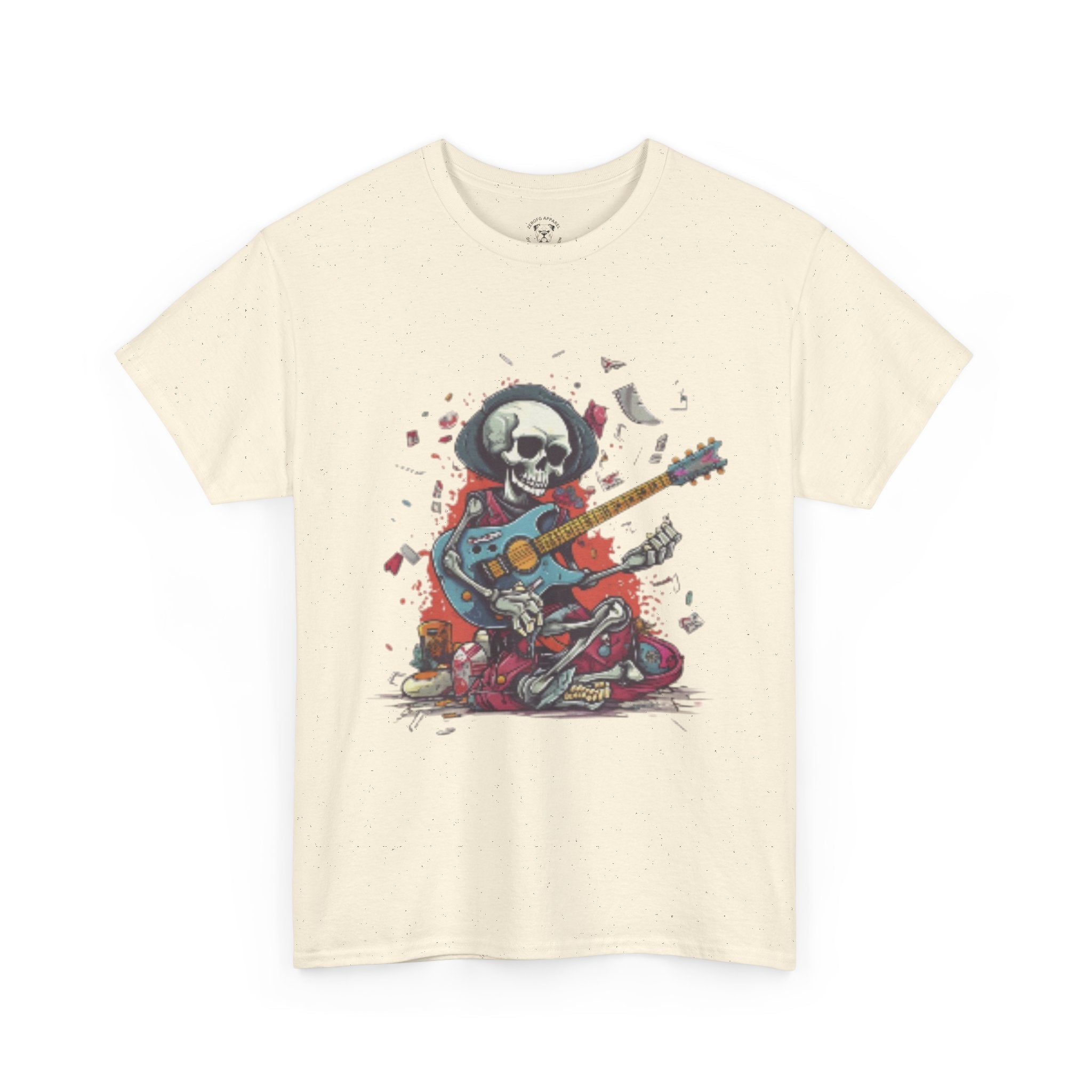 Skull Guitarist Tee - Premium Rock & Roll Skeleton Graphic T-Shirt