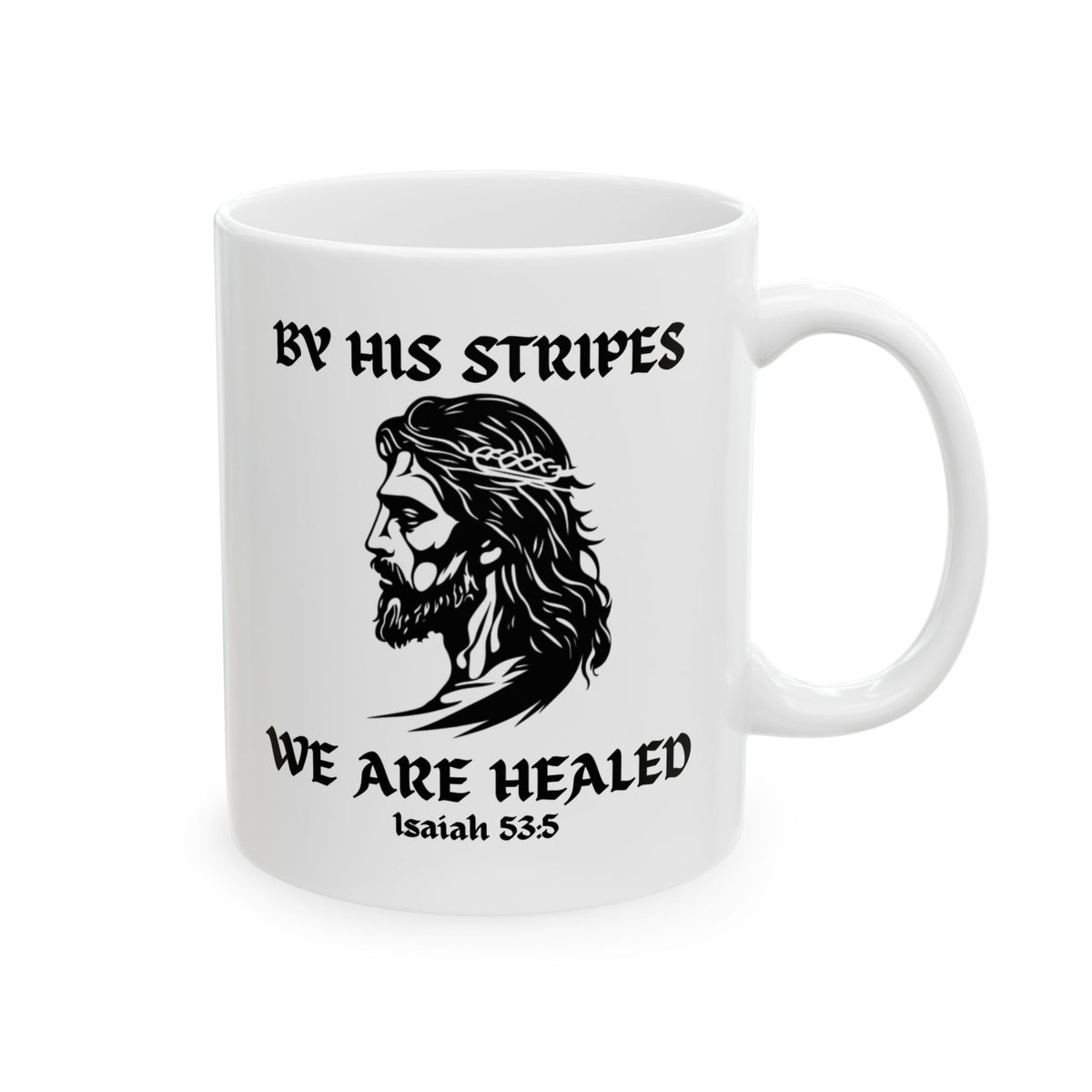 By His Stripes — Premium 15oz Warrior Mug