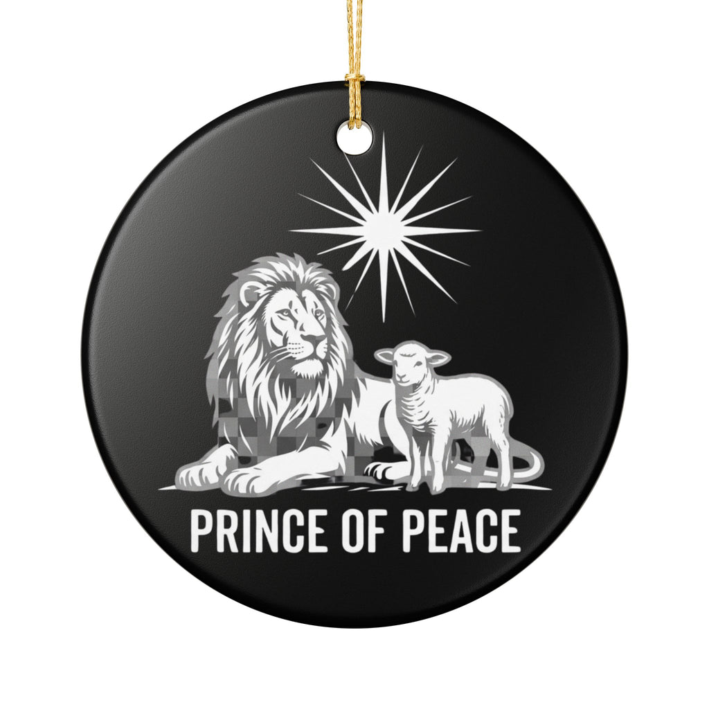 Prince of Peace Ceramic Ornament — Lion & Lamb