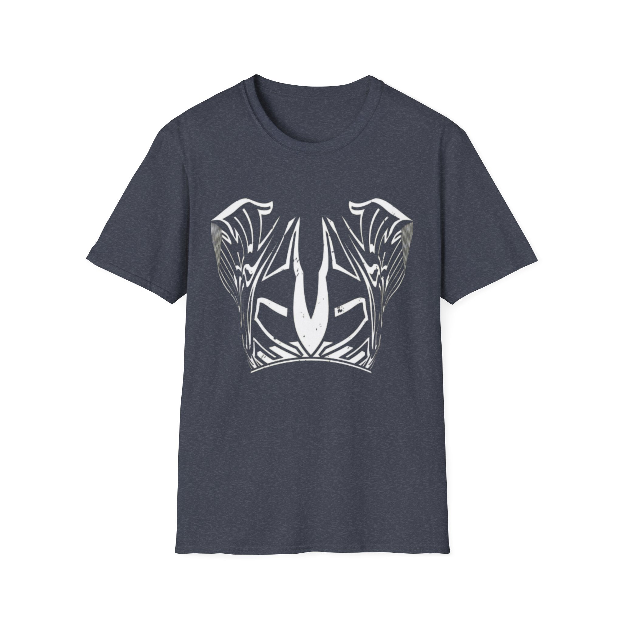 Tribal Chest Armor Graphic T-Shirt - Bold High-Contrast Streetwear Tee