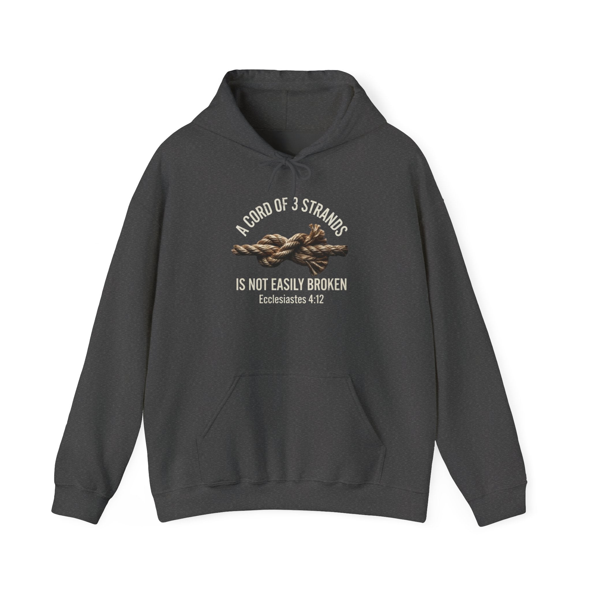 A Cord of 3 Strands Hoodie — Ecclesiastes 4:12 — Christian Faith Pullover