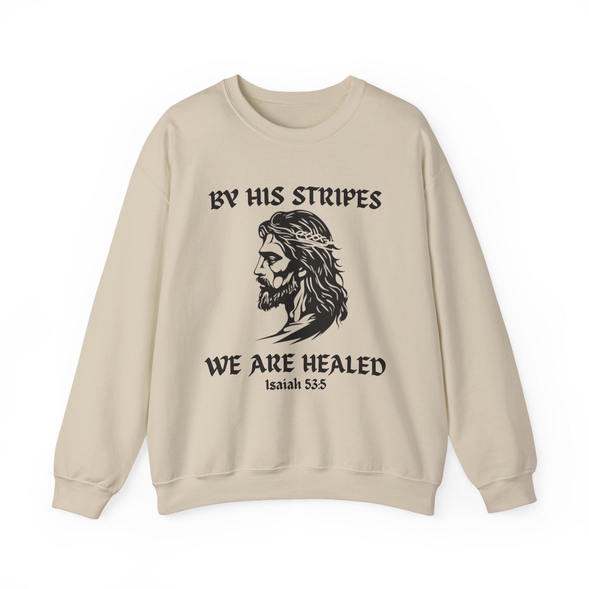 By His Stripes — Heavyweight Gospel Crewneck Sweatshirt