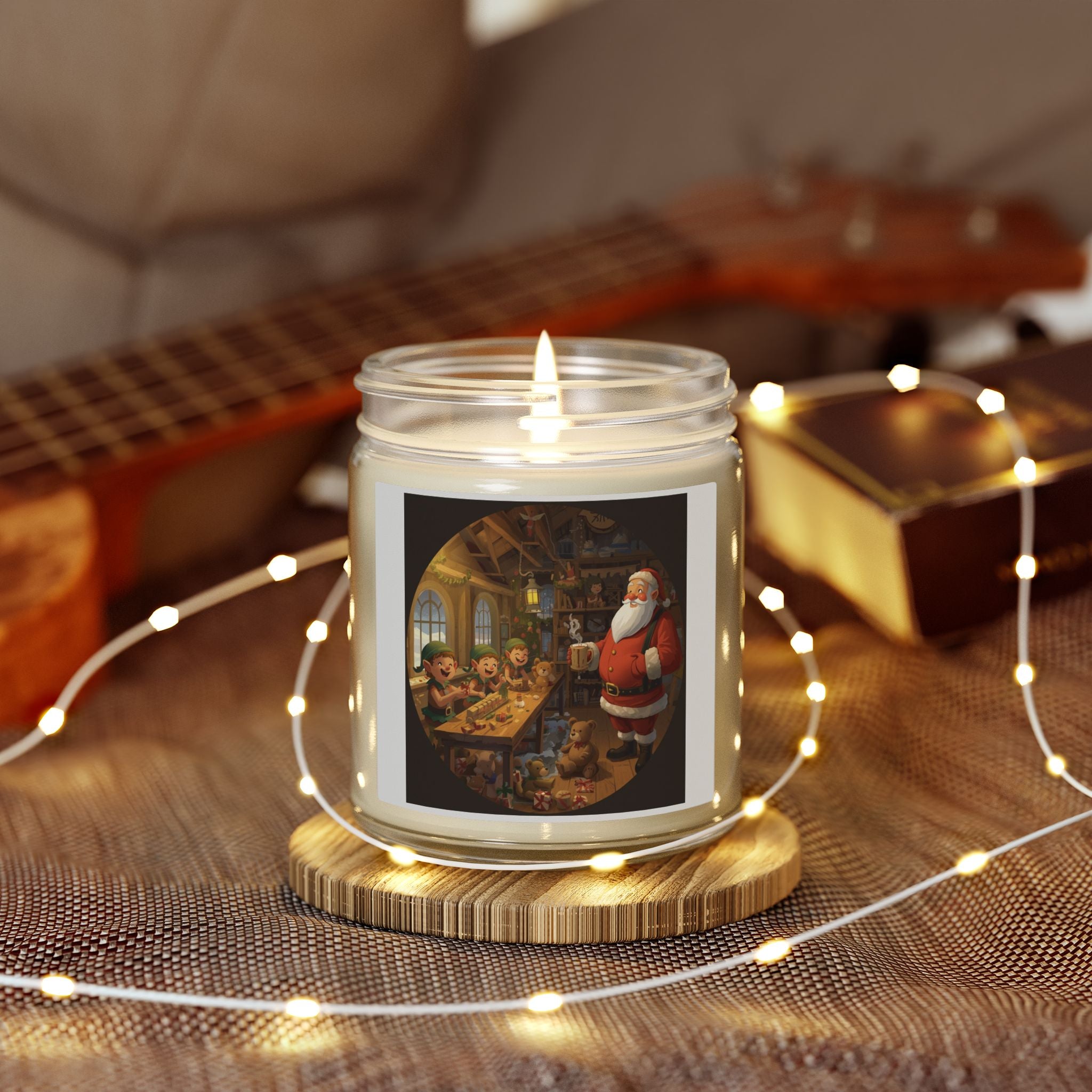 Holiday Scented Candle — Cozy Santa Workshop Jar (4oz/9oz)
