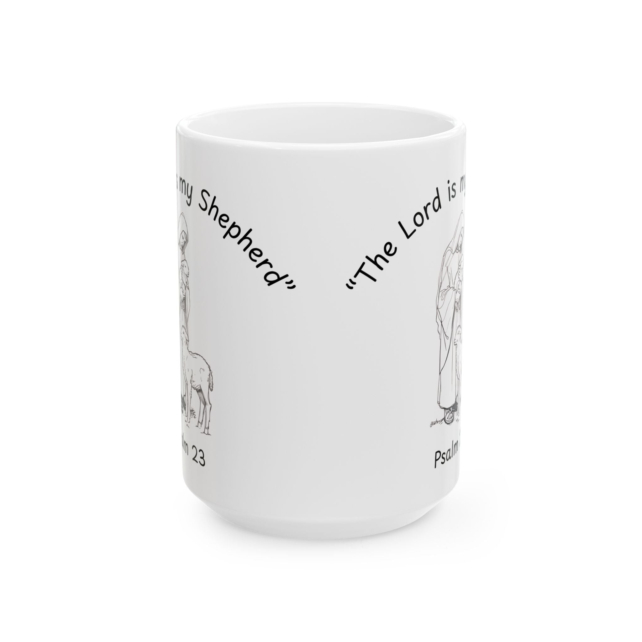 The Lord Is My Shepherd – Psalm 23 Christian Coffee Mug.