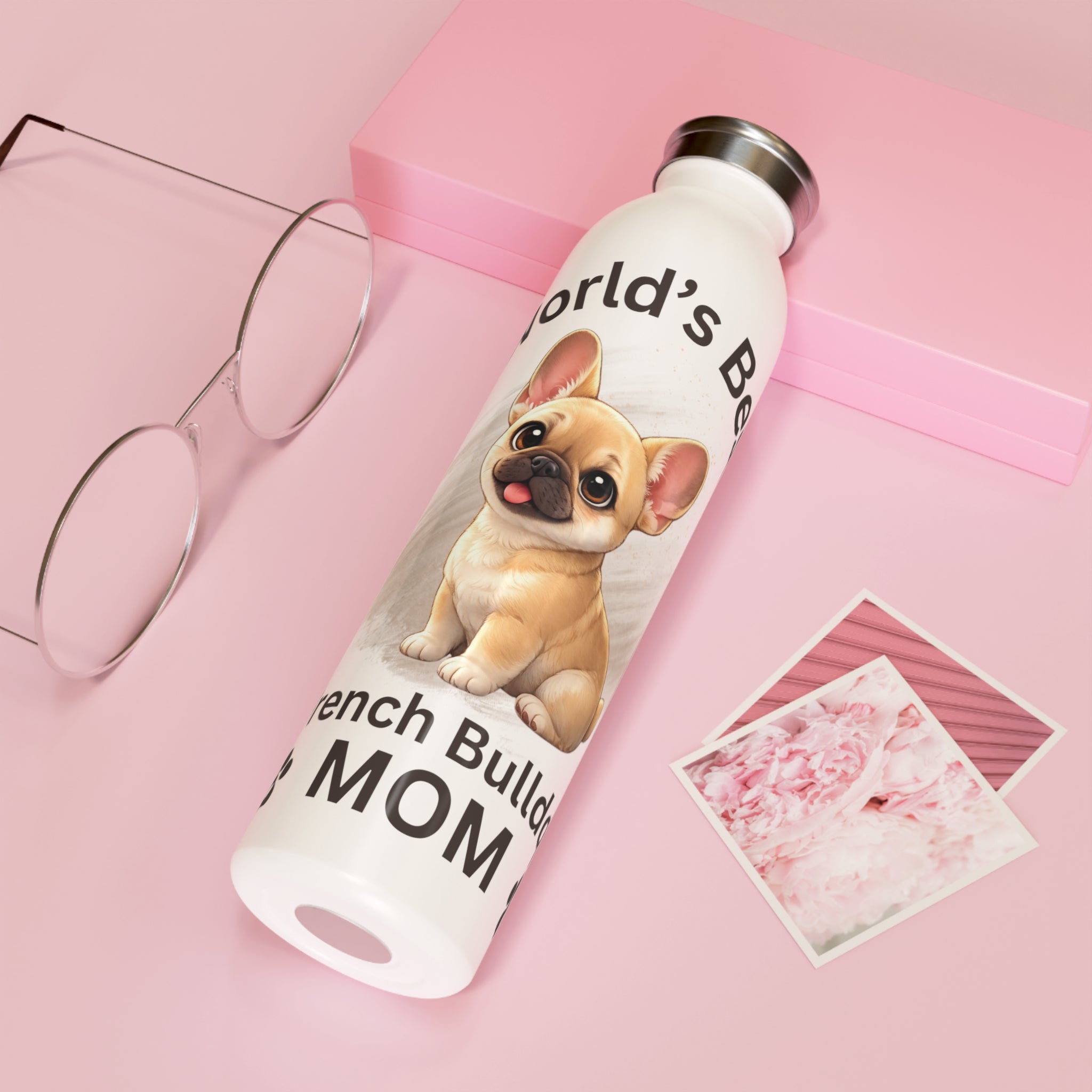 World’s Best French Bulldog Mom Water Bottle – Reusable Stainless Bottle