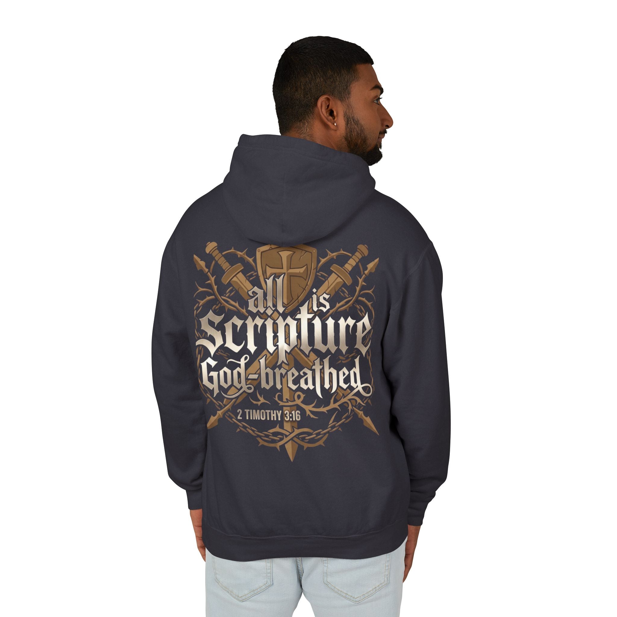 "All Scripture is God-Breathed" Hoodie — 2 Timothy 3:16