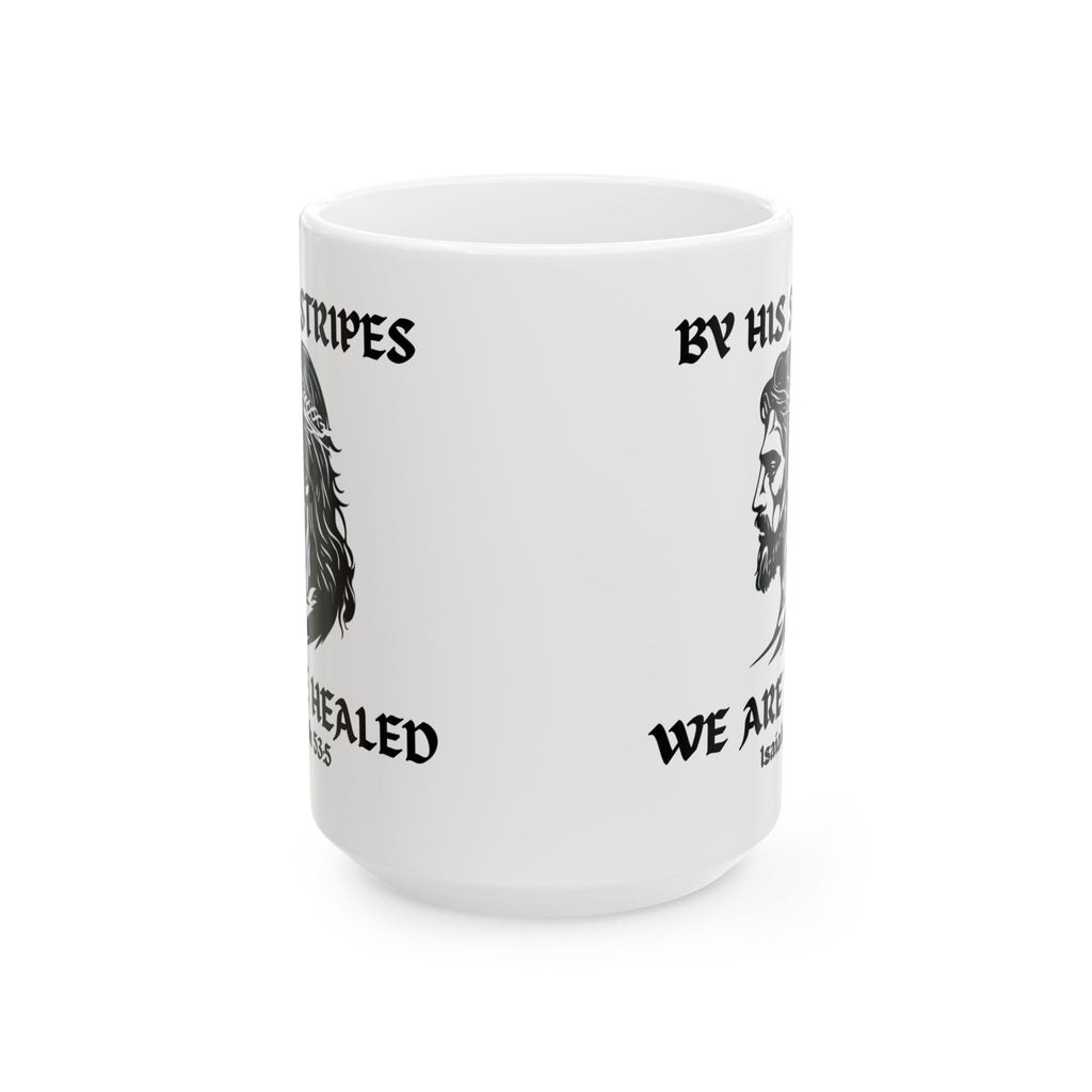 By His Stripes — Premium 15oz Warrior Mug