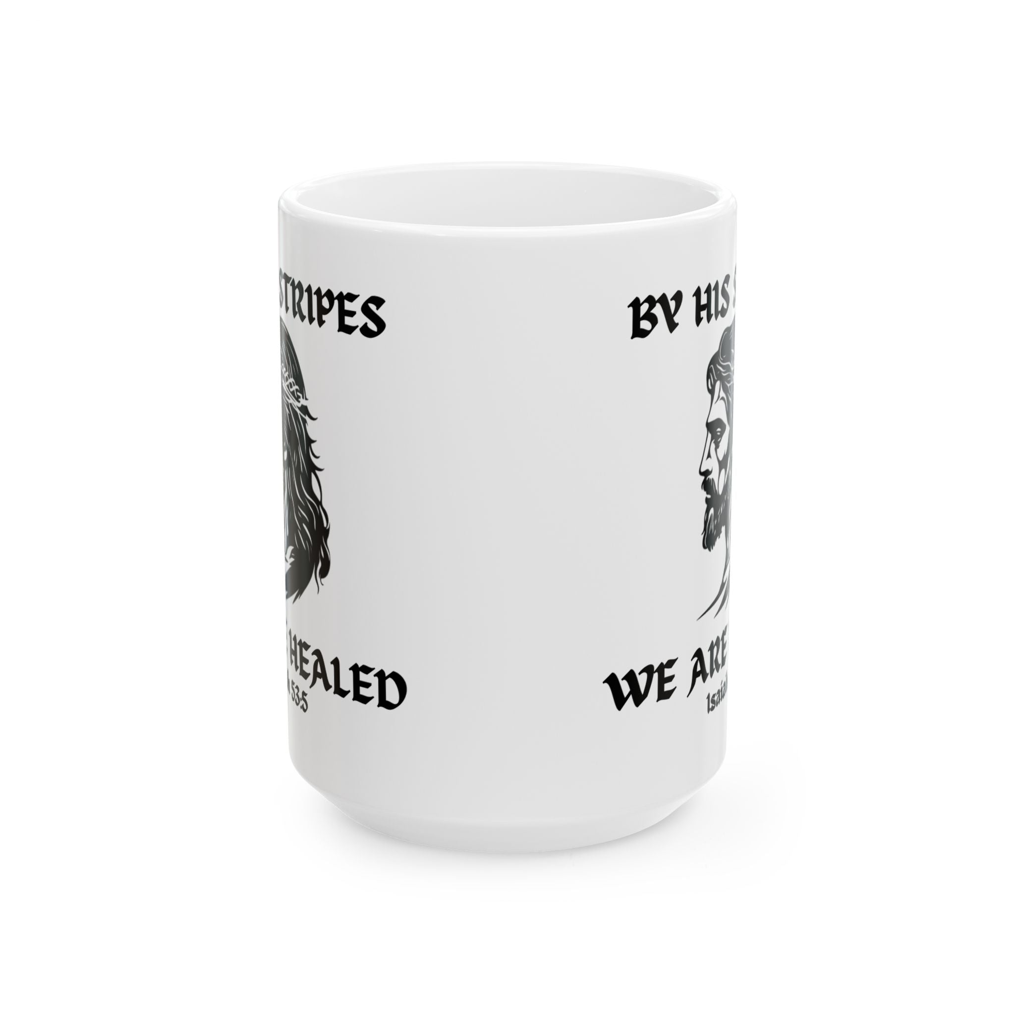 By His Stripes — Premium 15oz Warrior Mug