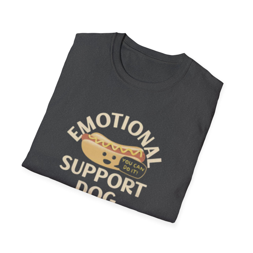 Emotional Support Dog Pun T-Shirt – Funny Hot Dog Humor Tee for Dog Lovers & Food Fans