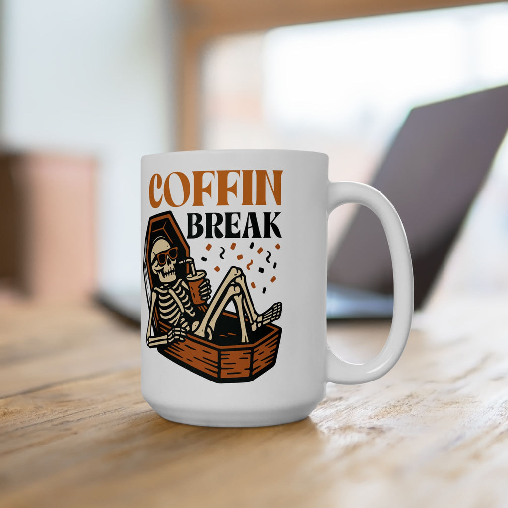 Spooky Skeleton Coffee Mug - Coffin Break Design