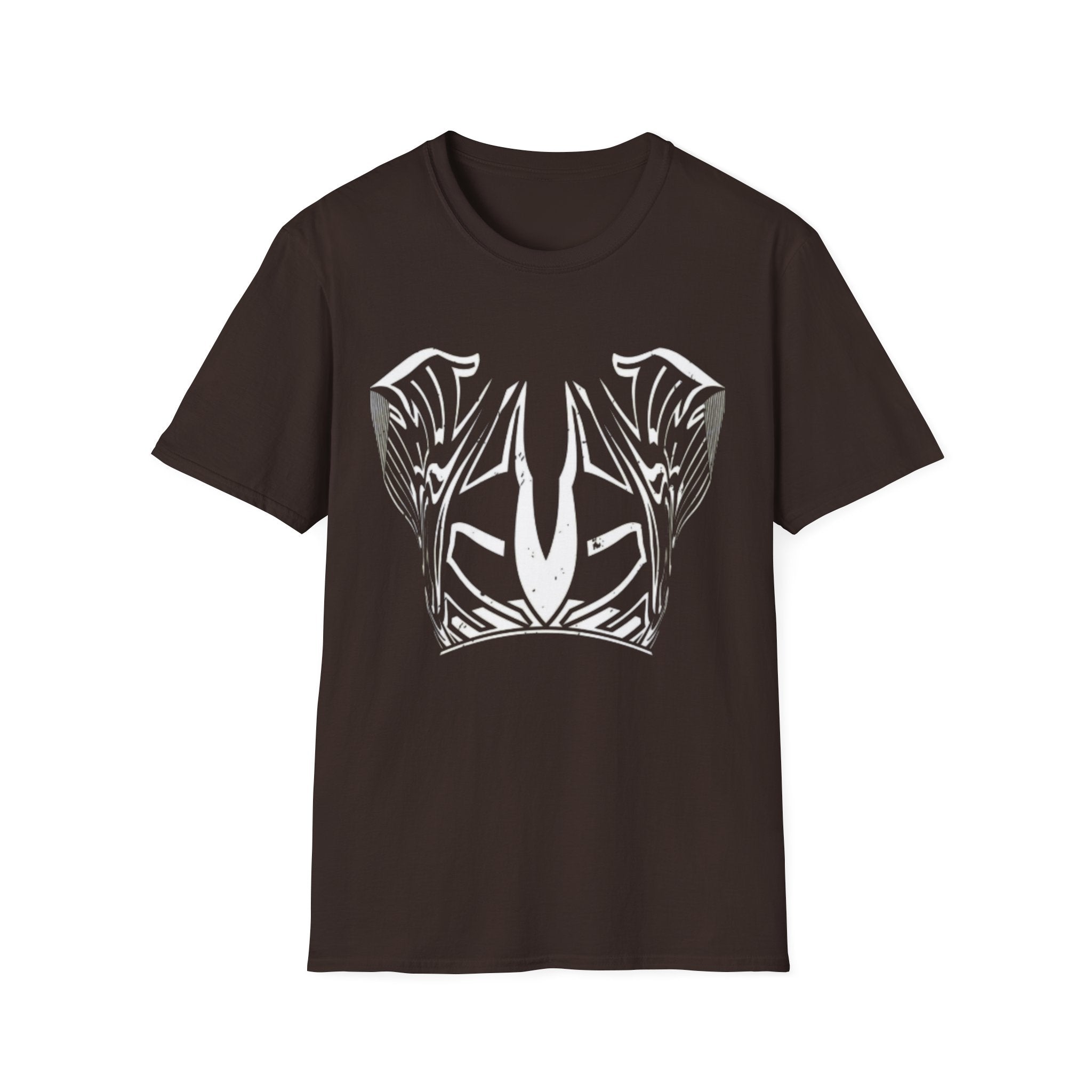 Tribal Chest Armor Graphic T-Shirt - Bold High-Contrast Streetwear Tee