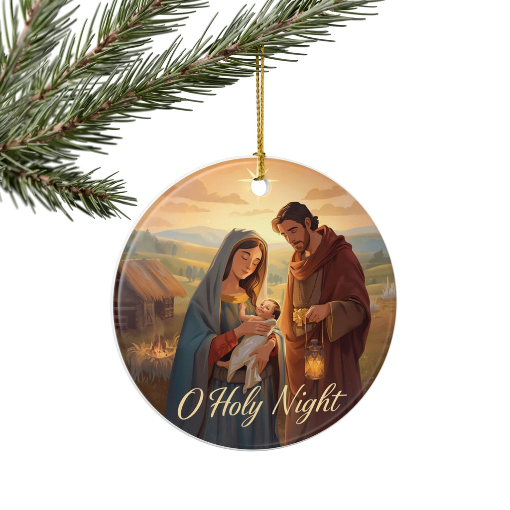 Nativity Ceramic Ornament — O Holy Night Keepsake