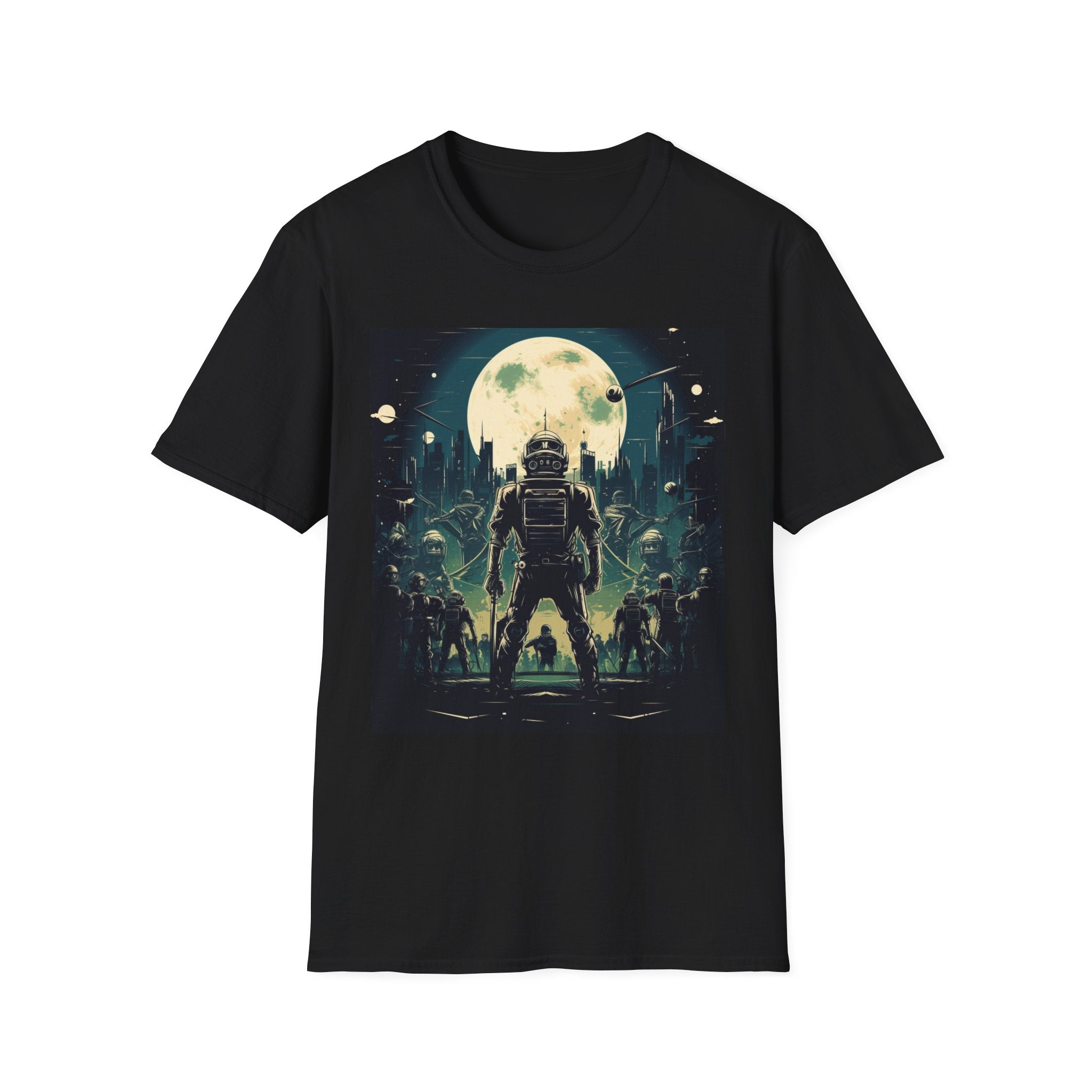Astronaut Moonscape T-Shirt — Retro Sci‑Fi Space Explorer Tee
